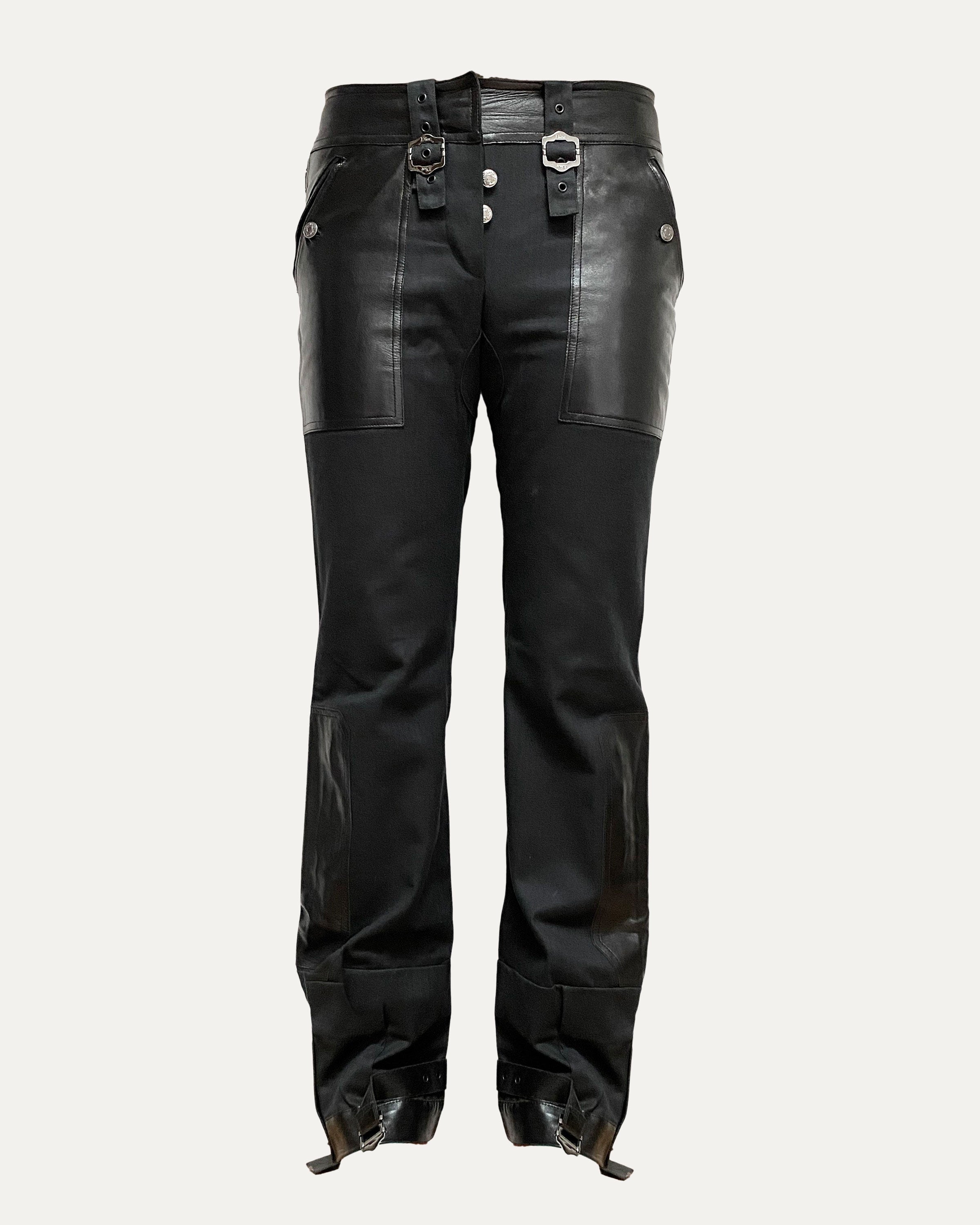 Dior ズボン Dior Adjustable Leather Applique Pants – Justin Reed