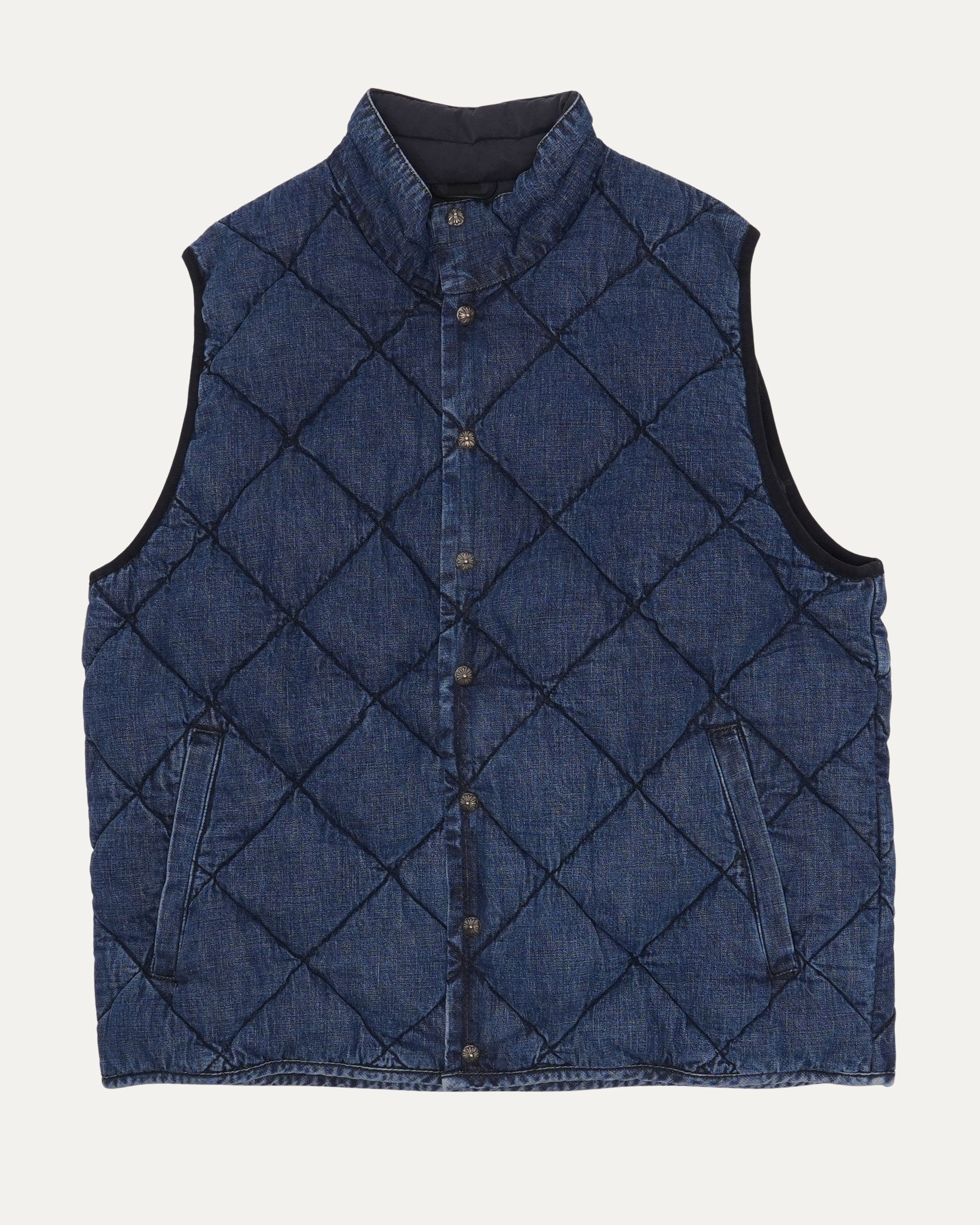 Chrome Hearts Teenage Kicks Quilted Denim Vest – Justin Reed