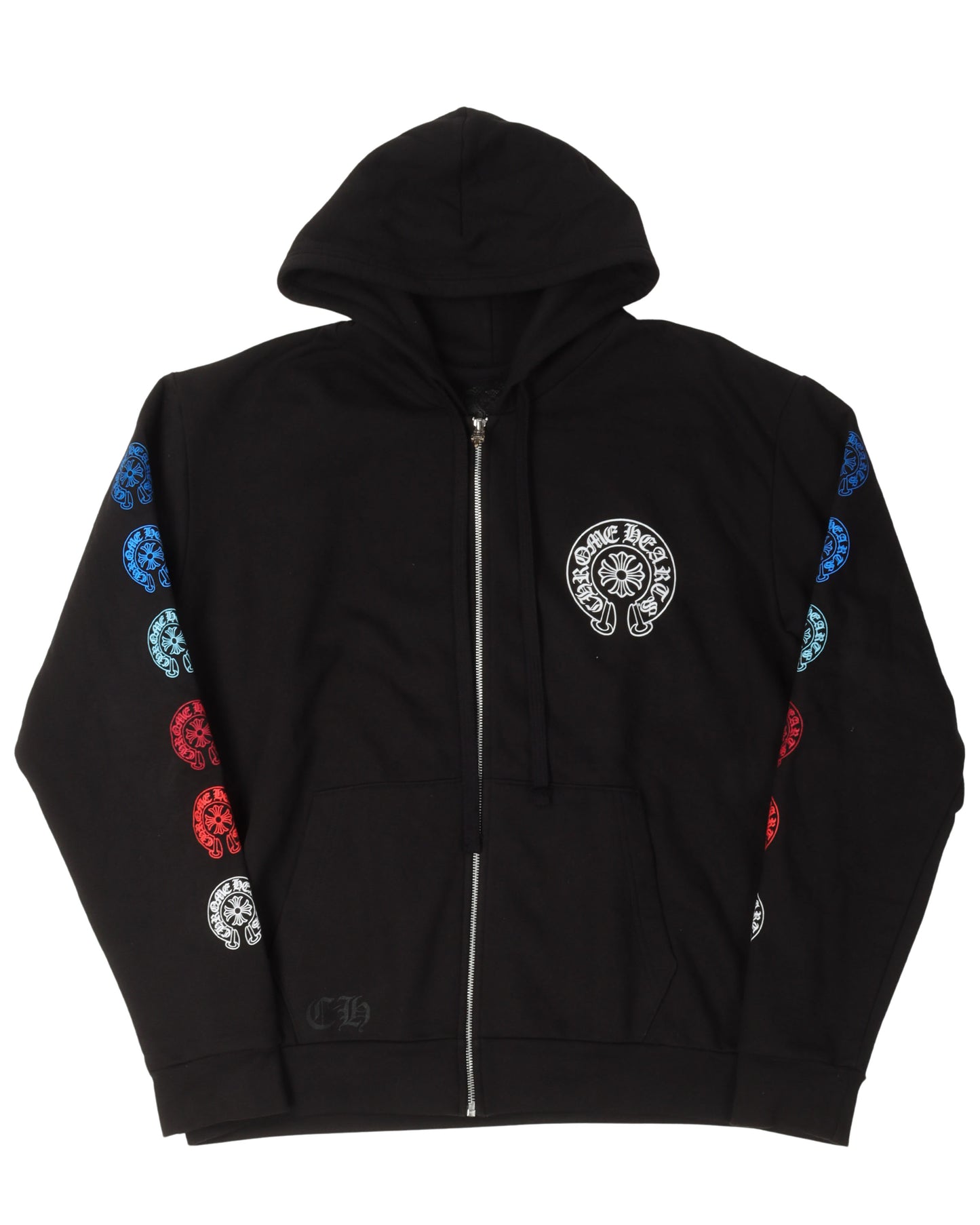 Zip-Up Horseshoe Logo Hoodie