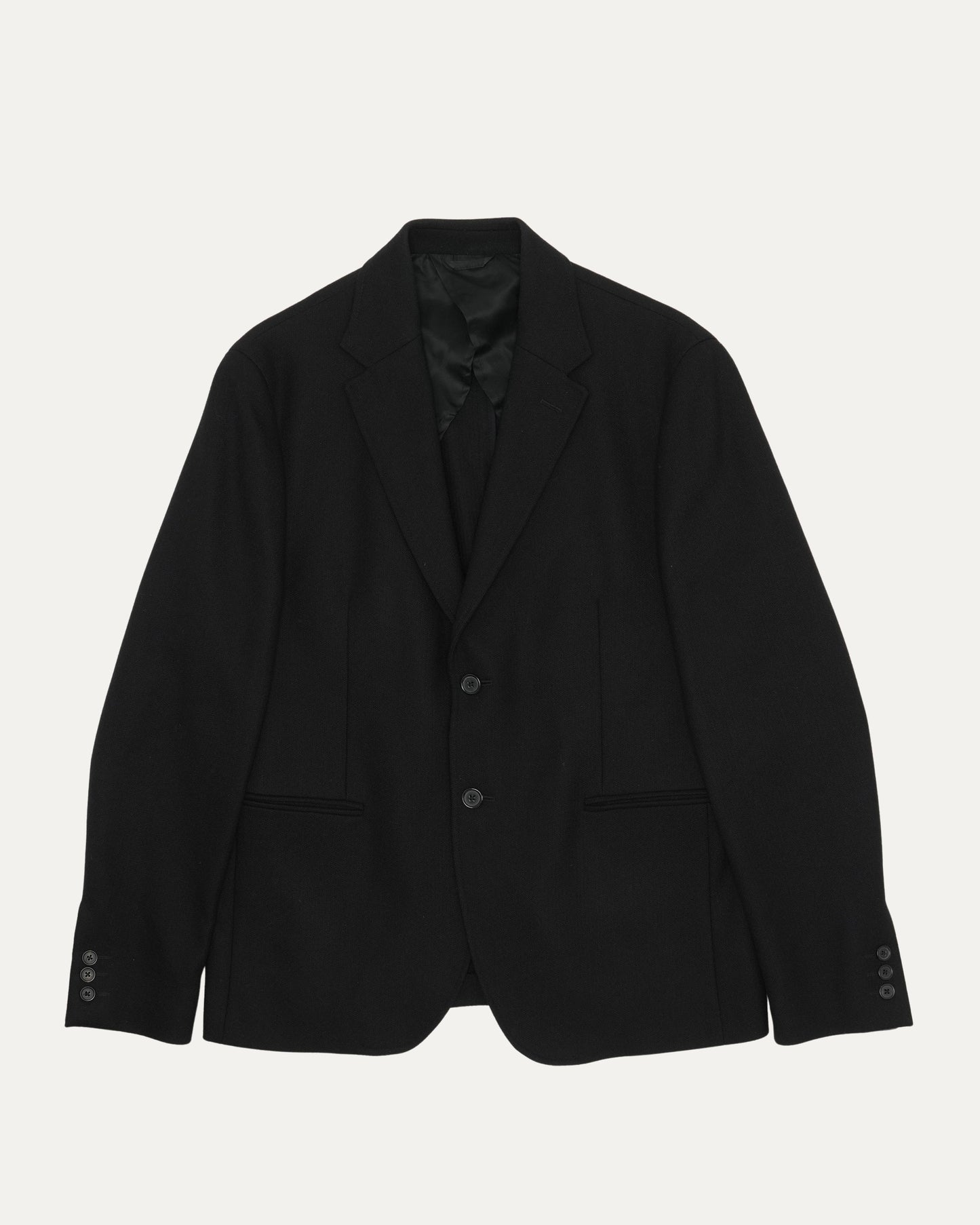 Slim Fit Cropped Wool Blend Suit