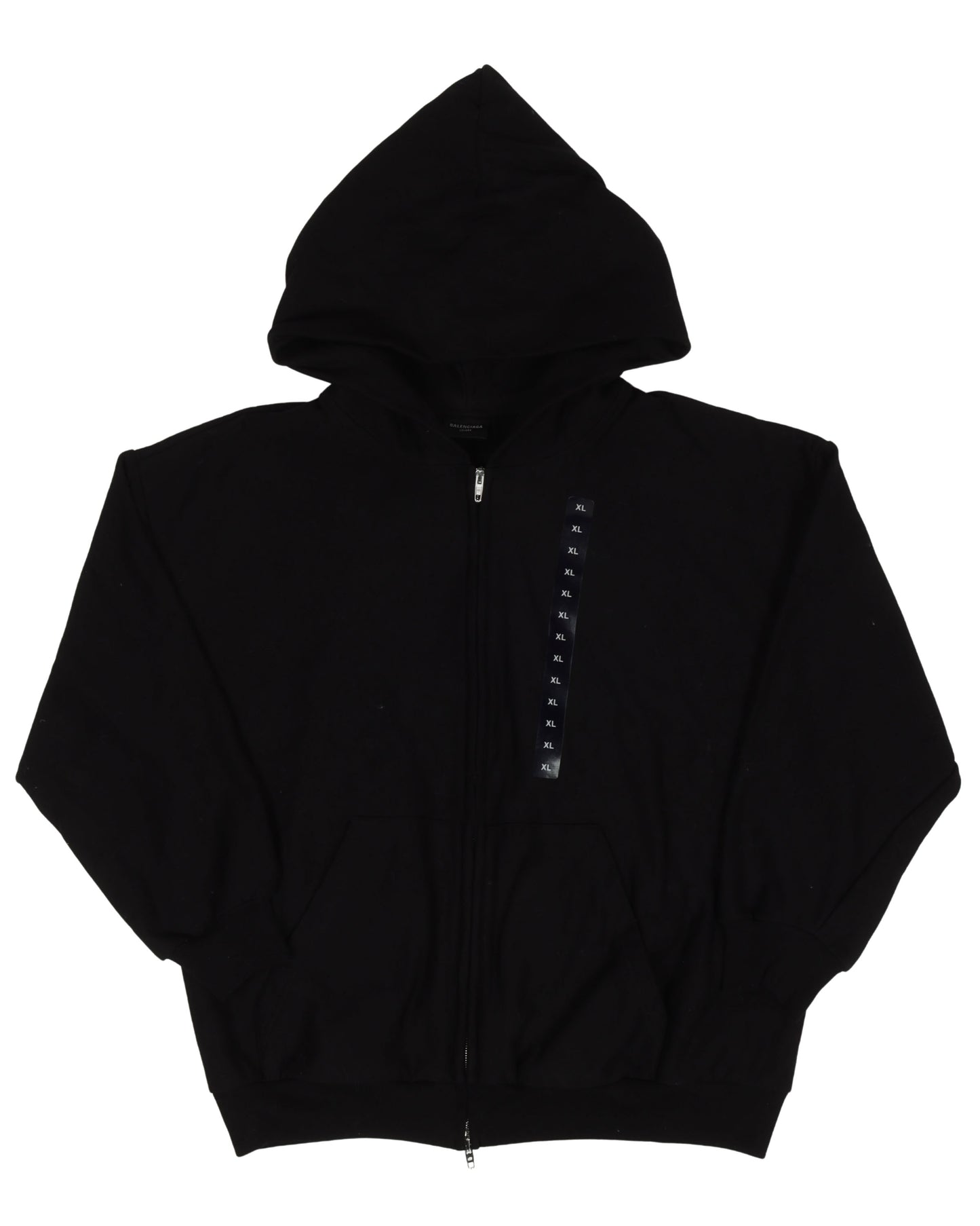 Size Tag Zip Up Hoodie