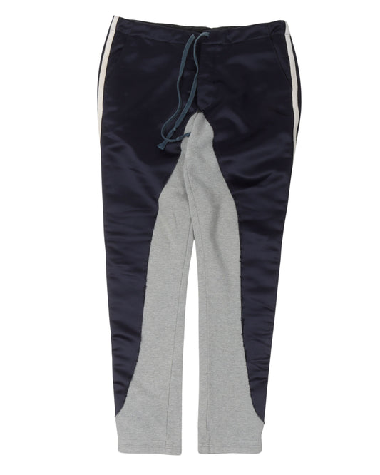 50/50 Navy Satin Terry Long Pant