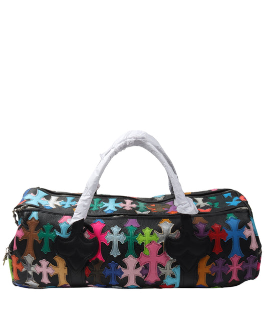 Multicolor Cross Patch Cemetery Large Duffle Bag
