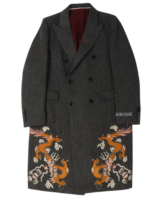 Embroidered Wool Coat