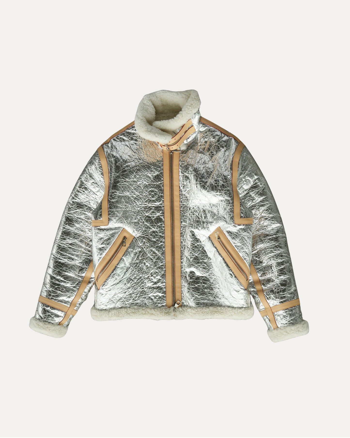 Mirror Monogram Shearling Jacket