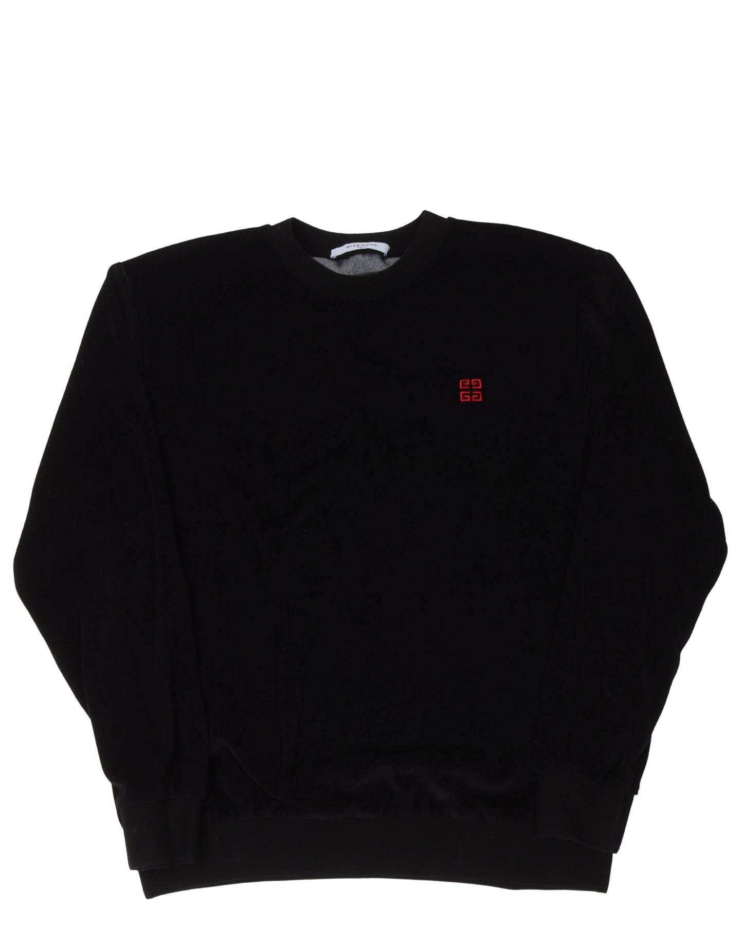 Embroidered Velour Sweatshirt