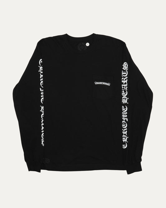 Scroll Logo Long Sleeve Pocket T-Shirt