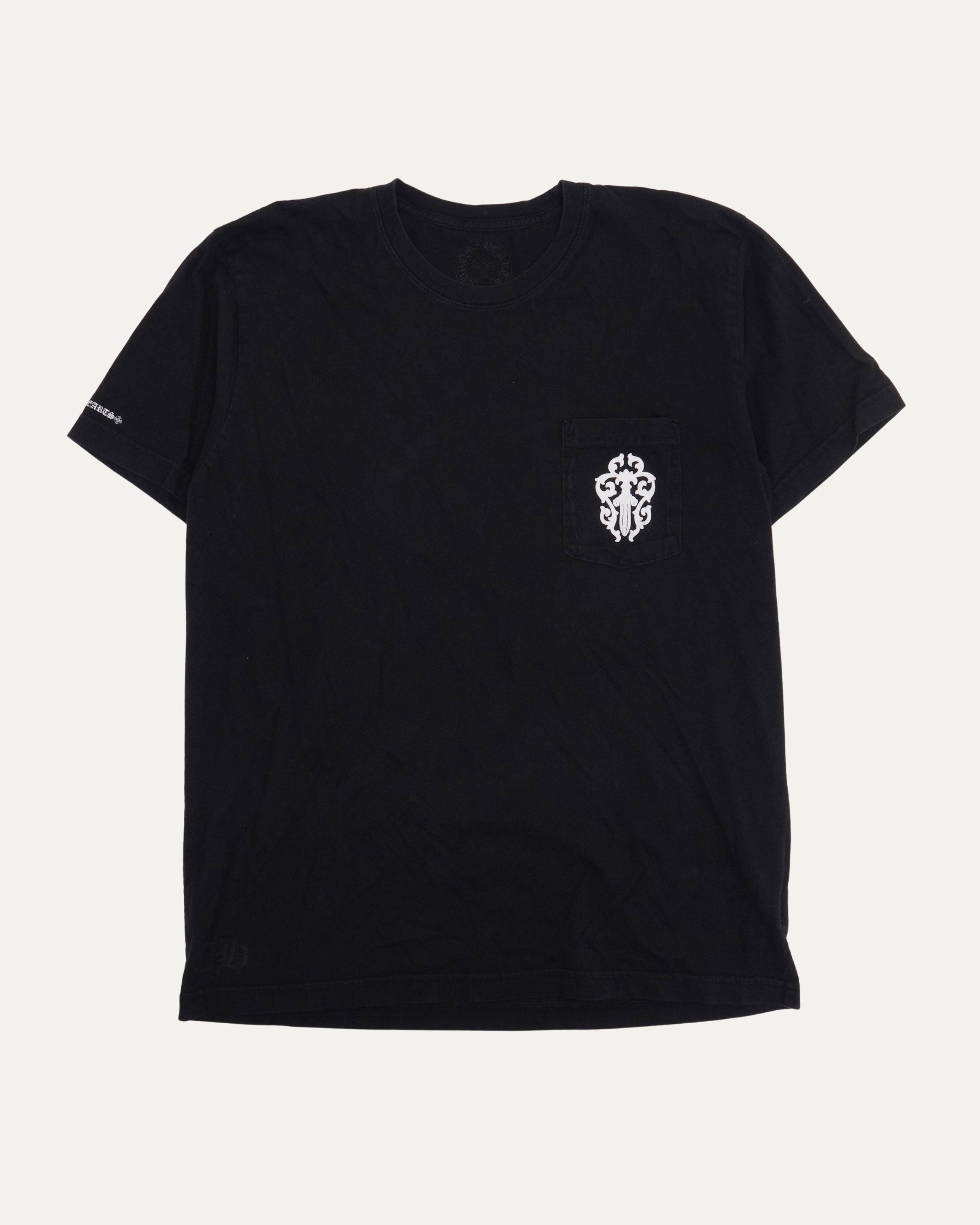 Chrome Hearts Vine Dagger Vertical Logo Mash Up Pocket T-Shirt