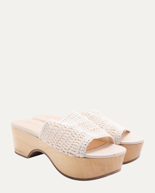 Crocheted Platform Clogs