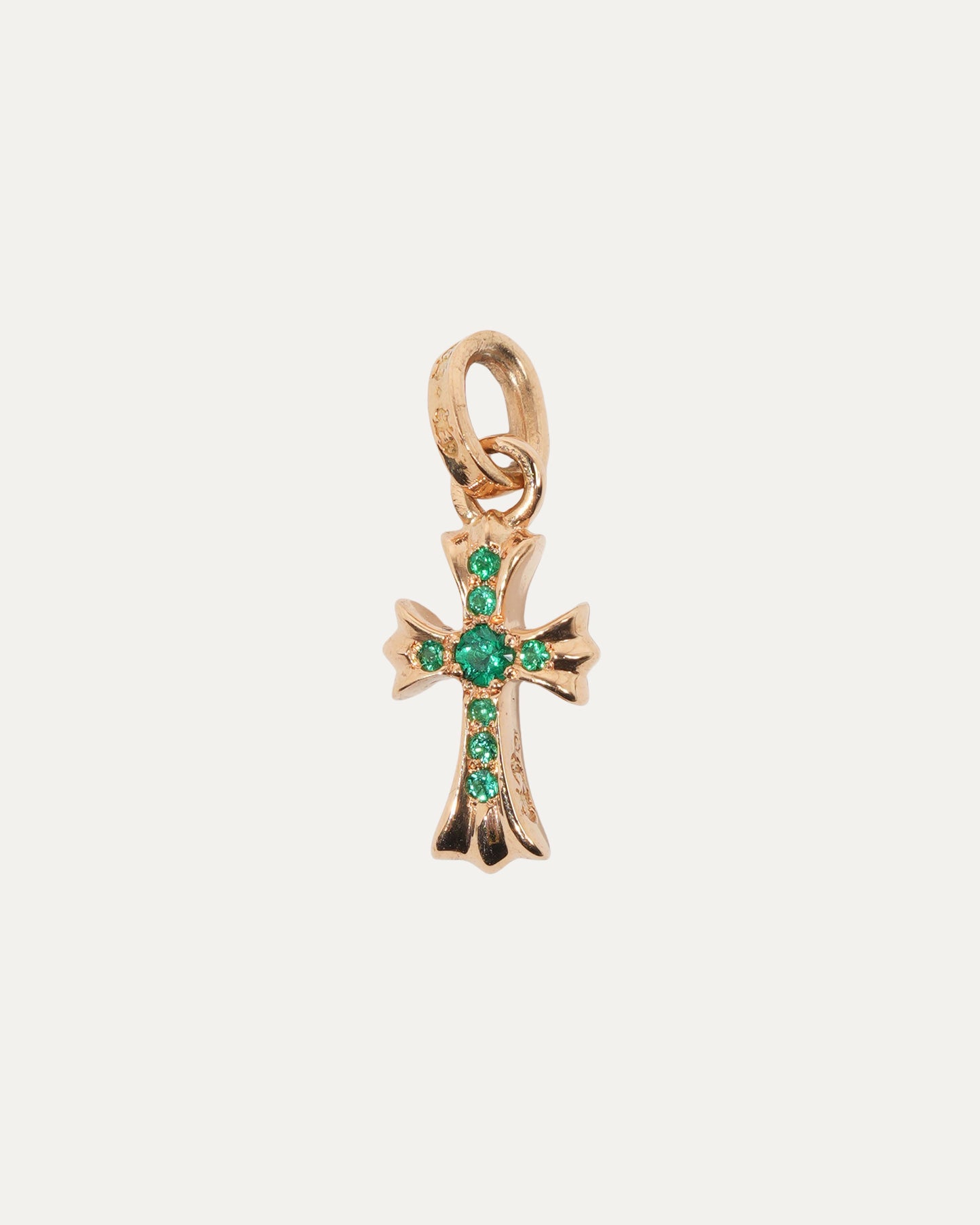 22k Gold and Emerald Baby Fat Pendant