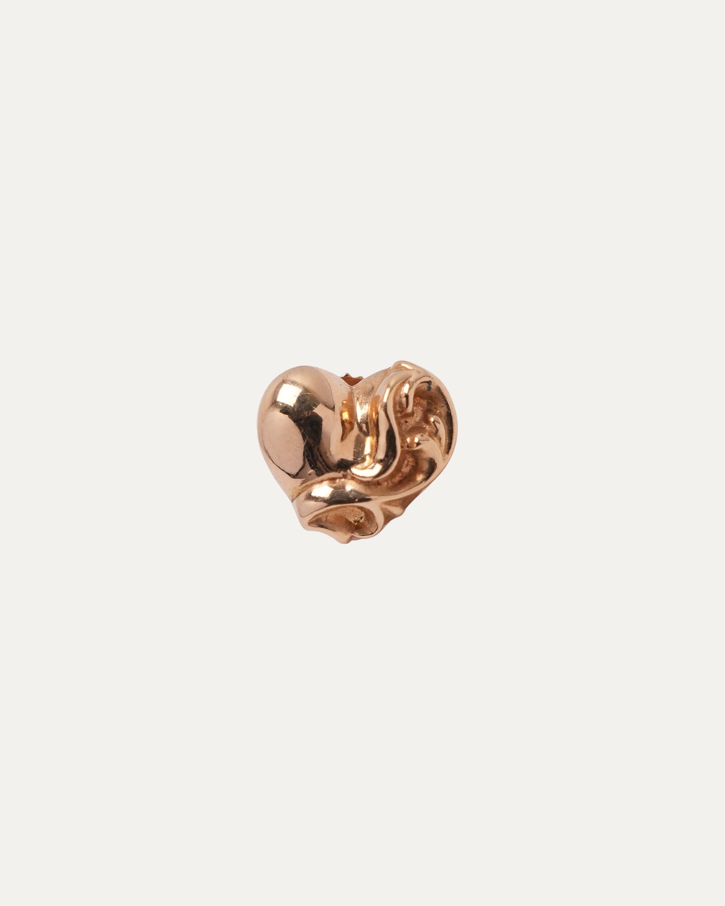 22k Gold Heart Stud Earring