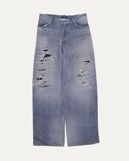 Trompe L'oeil Cotton-Molleton Trousers