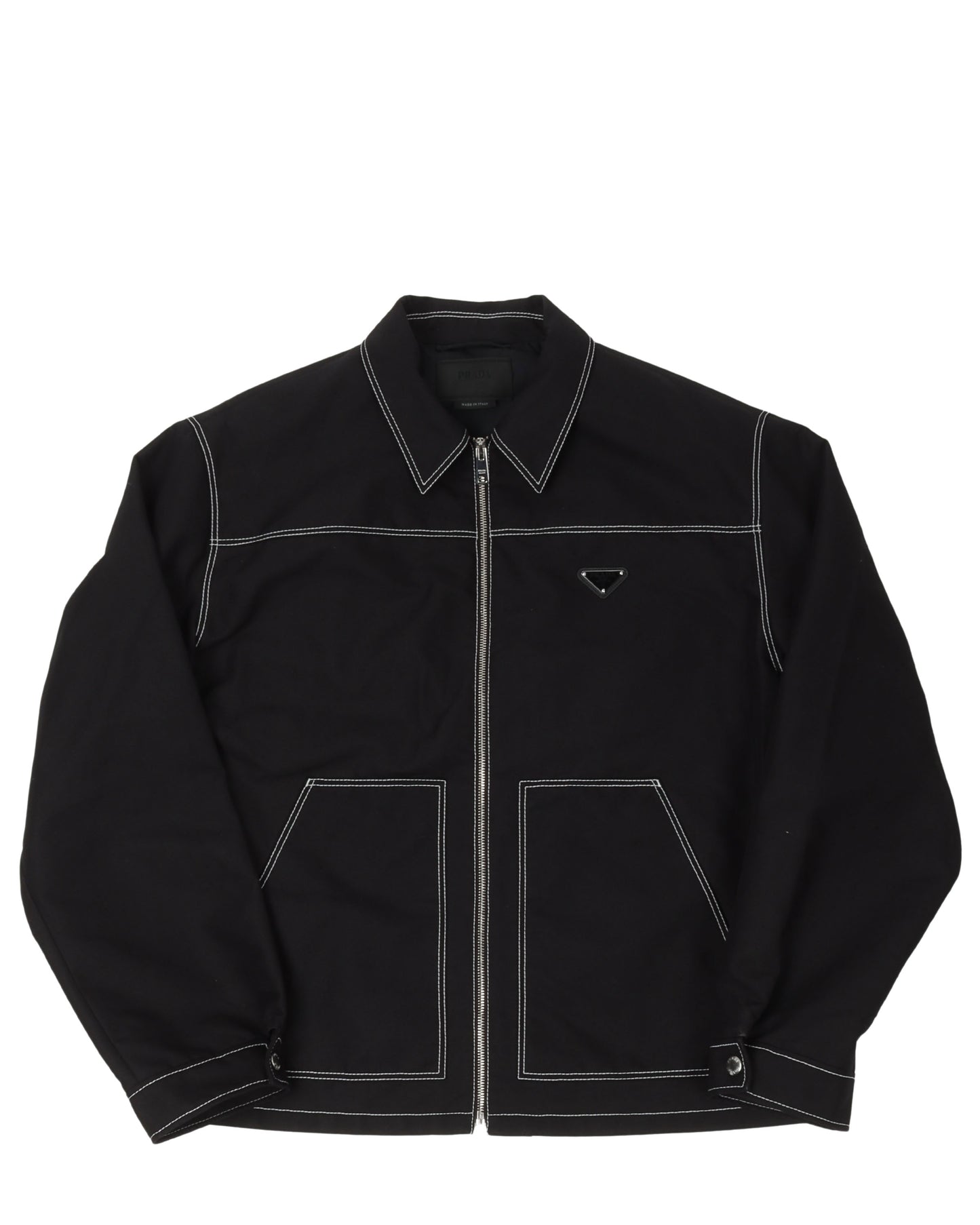 Contrast Stitched Nylon Jacket