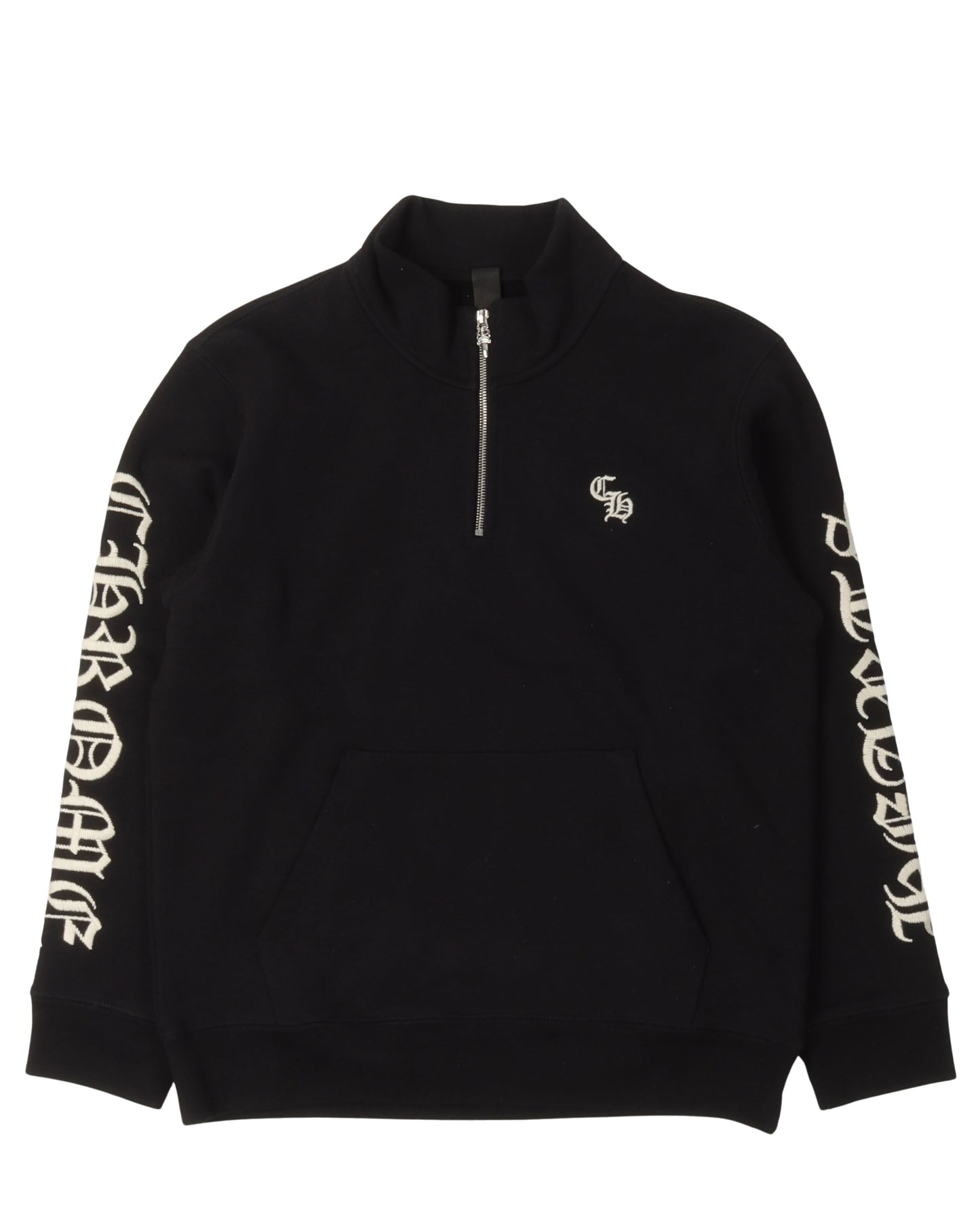 Embroidered Quarter-Zip Sweatshirt