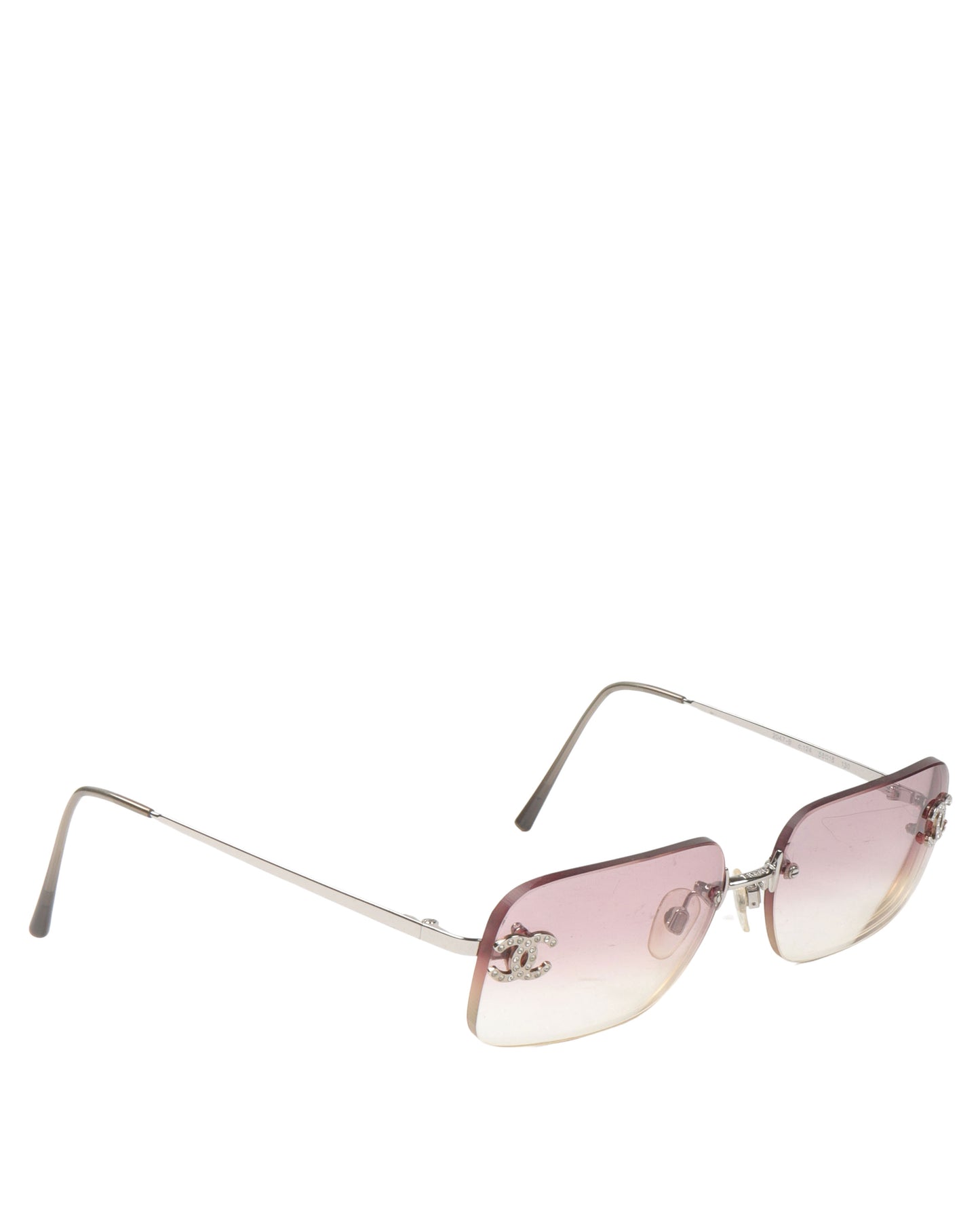 Vintage Diamond Rimless Square Sunglasses