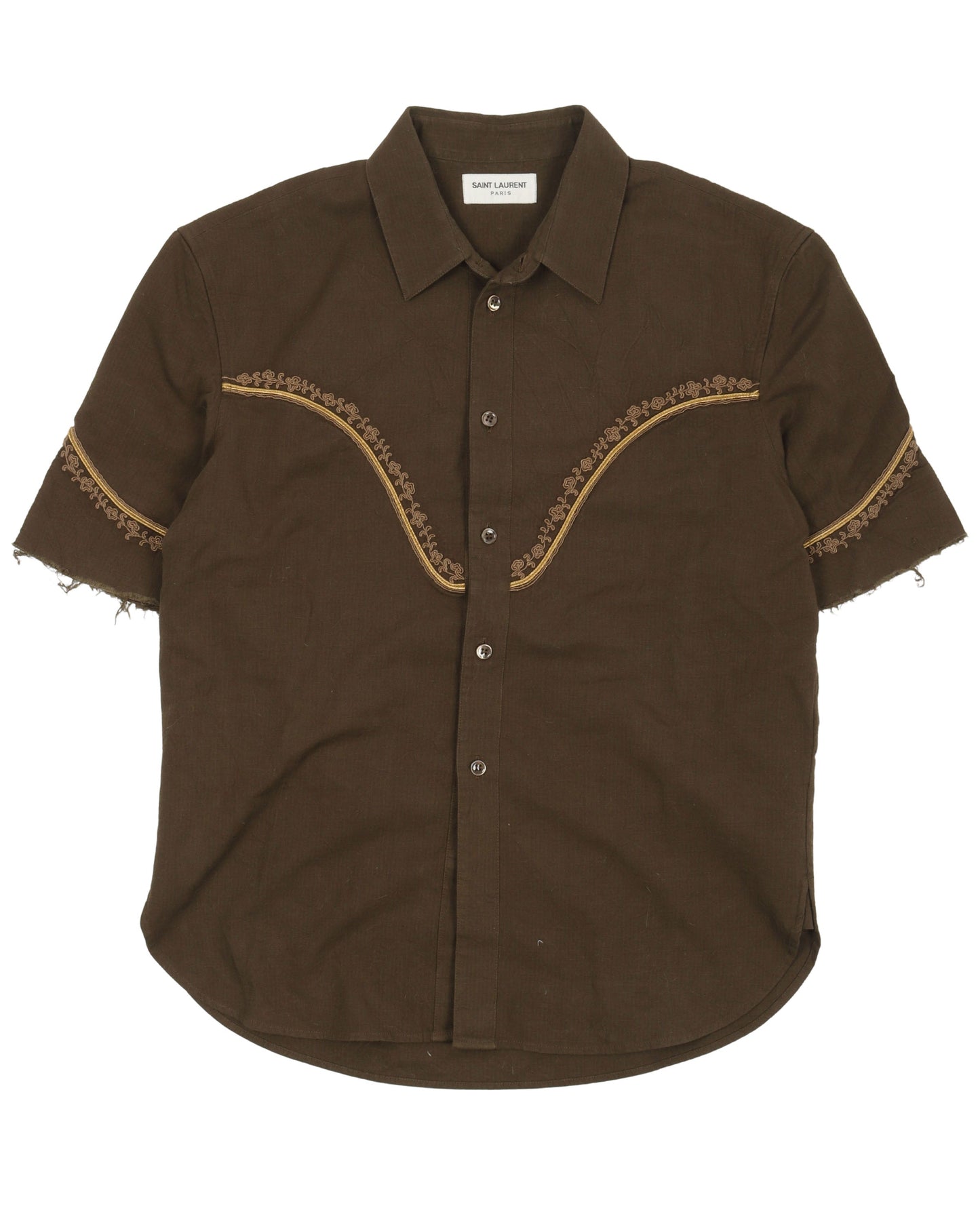 Raw Hem Western Shirt