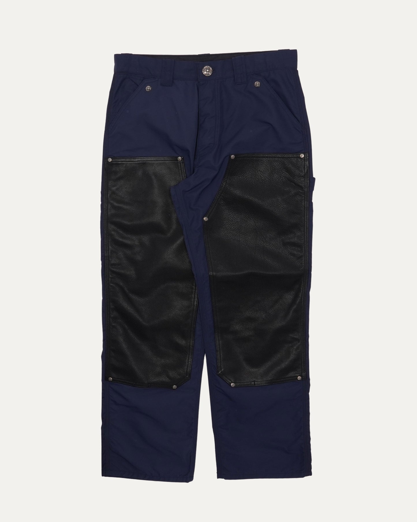 Nylon and Leather Double Knee Pants
