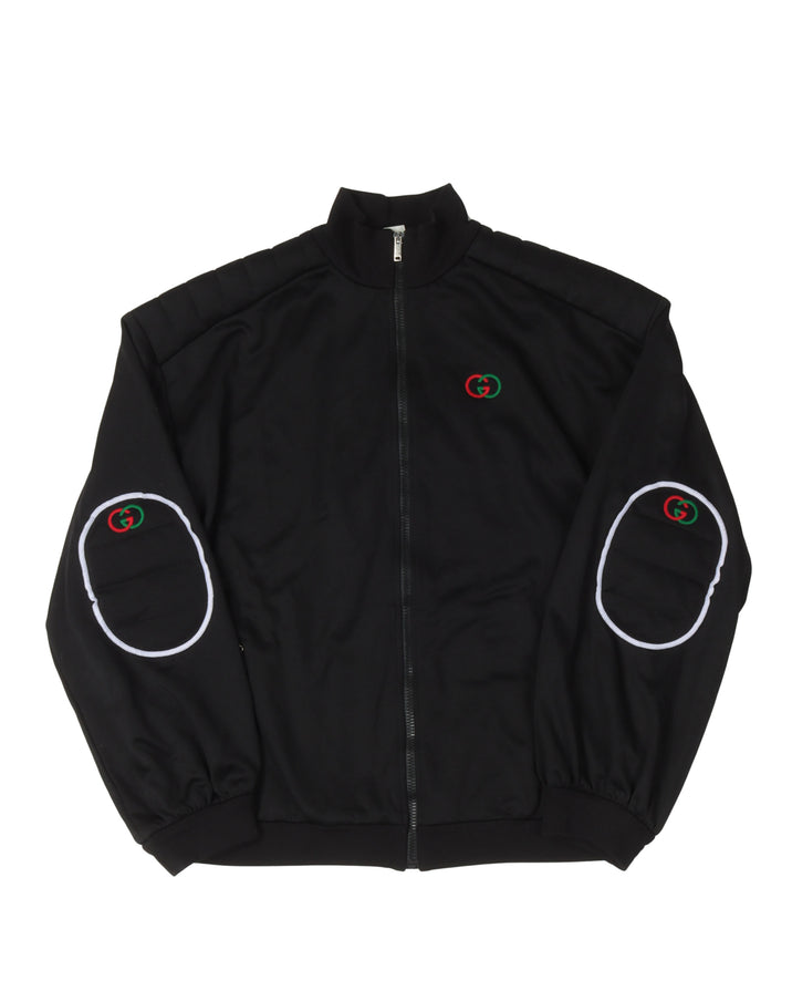 Elbow Pad Embroidered Logo Jacket