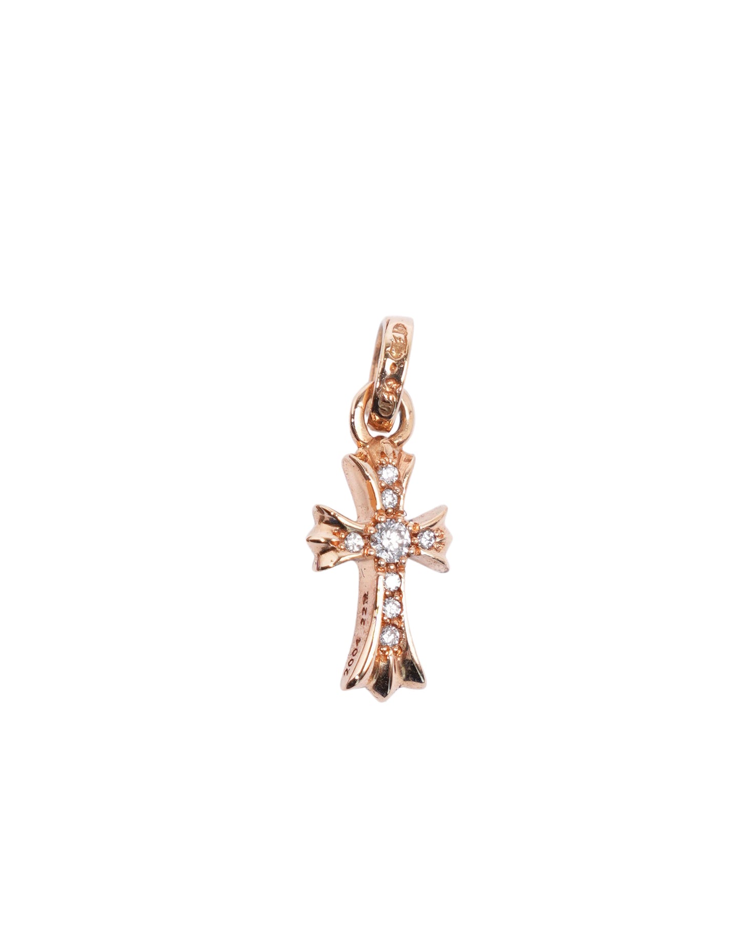 22k Gold Baby Fat Cross Charm