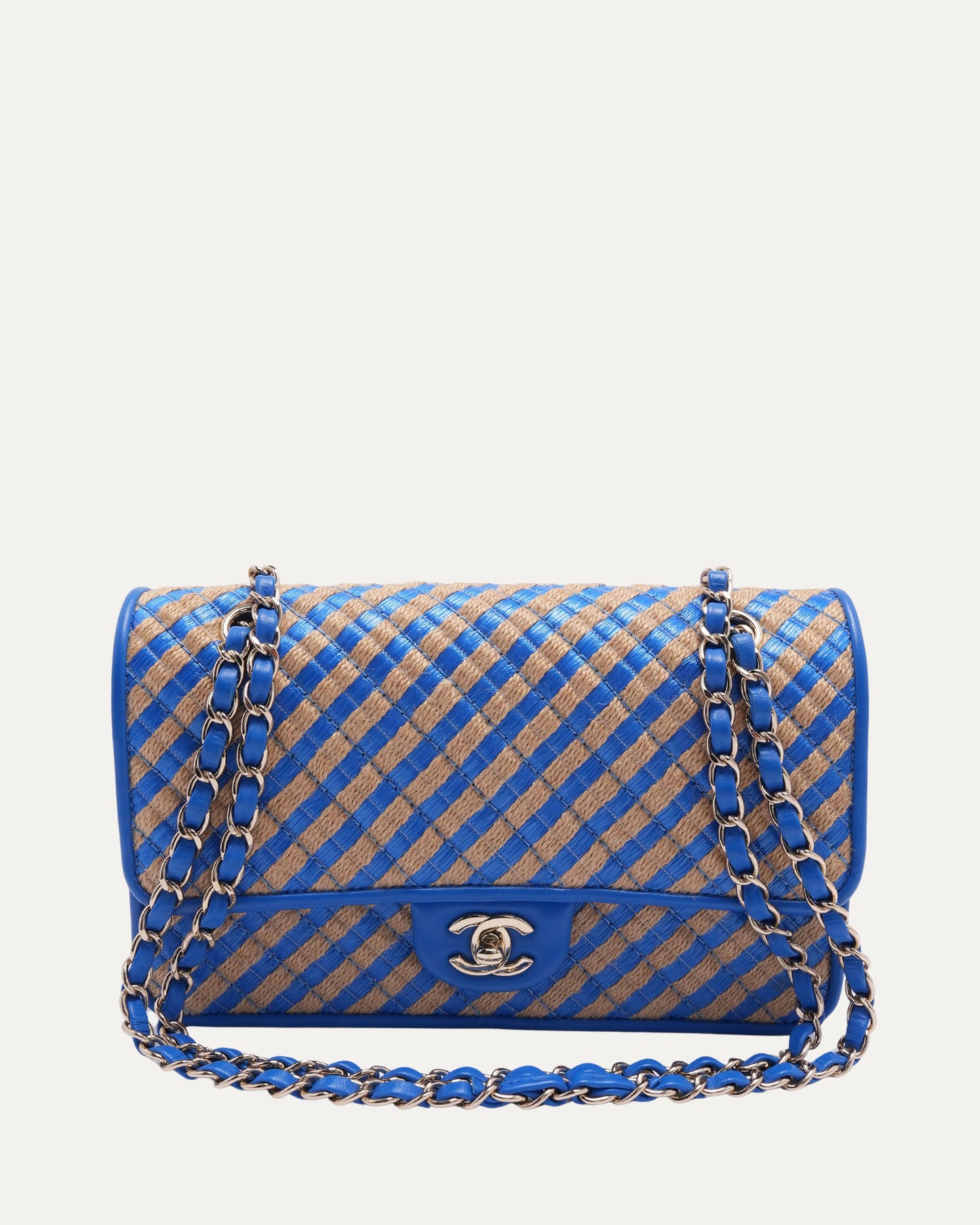 Raffia Jute Striped Small Urban Jungle Single Flap Bag