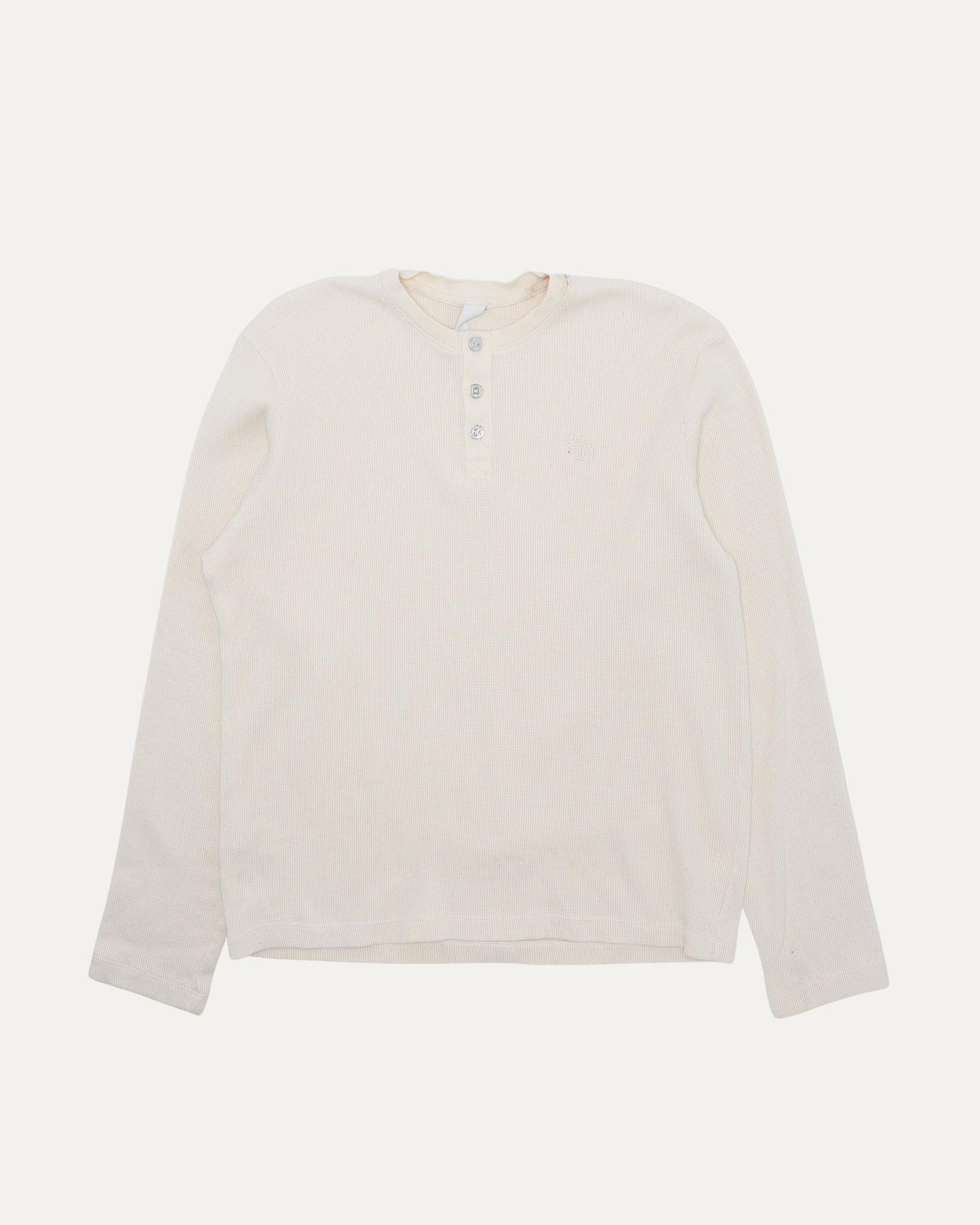 Embroidered Henley Thermal