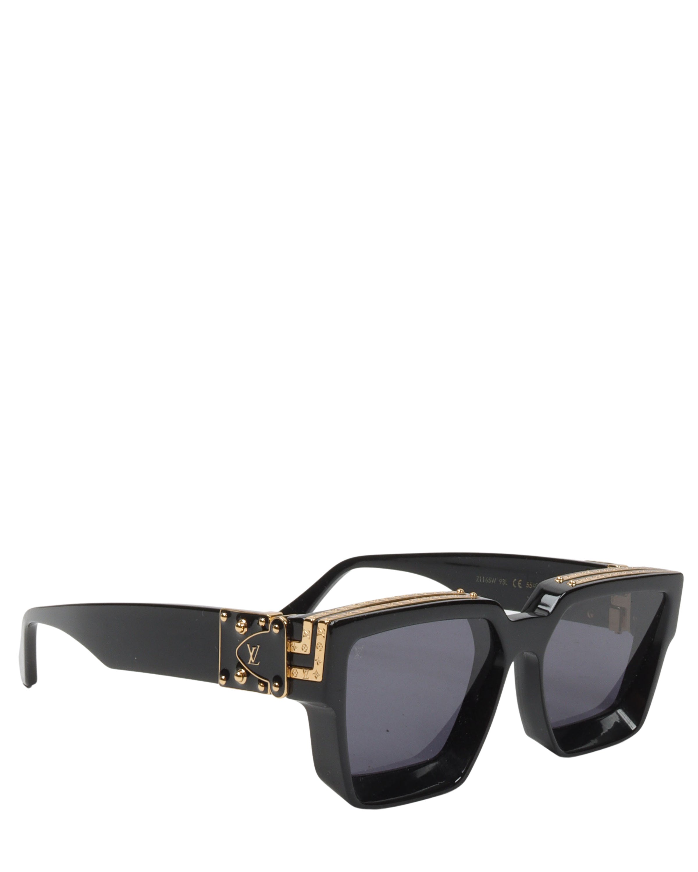 LOUIS VUITTON Acetate 1.1 Millionaires Sunglasses Z1165W Black 379054