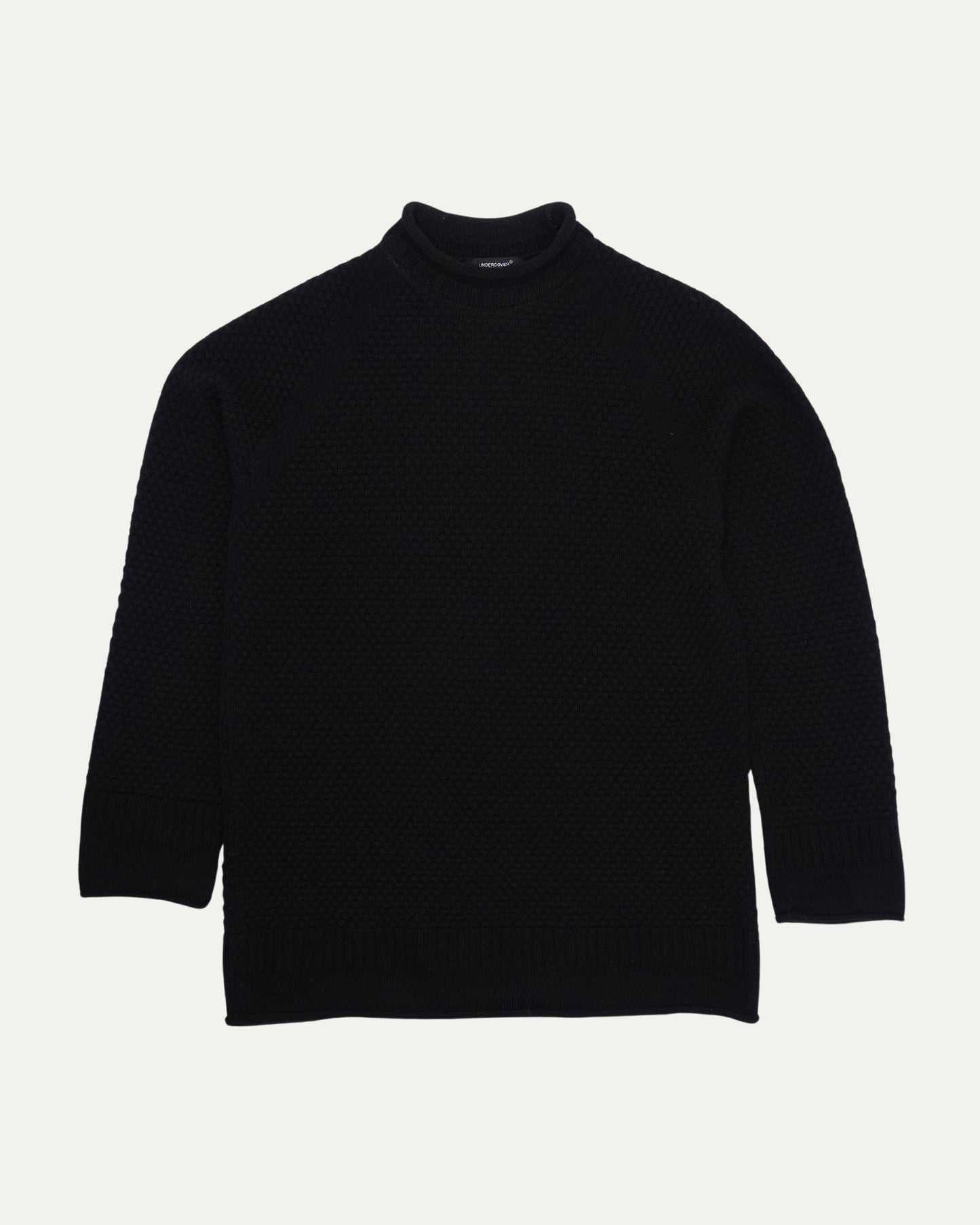 Waffle Knit Mock Neck Sweater