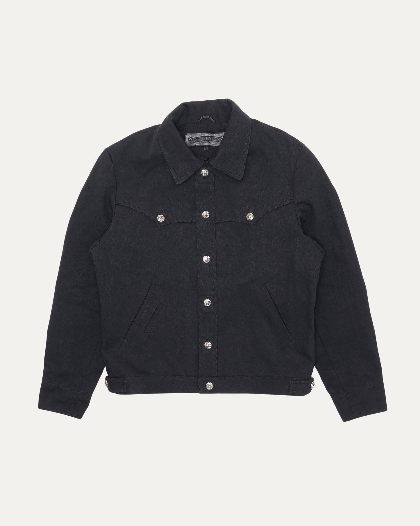 Floral Cross Patch Trucker Jacket