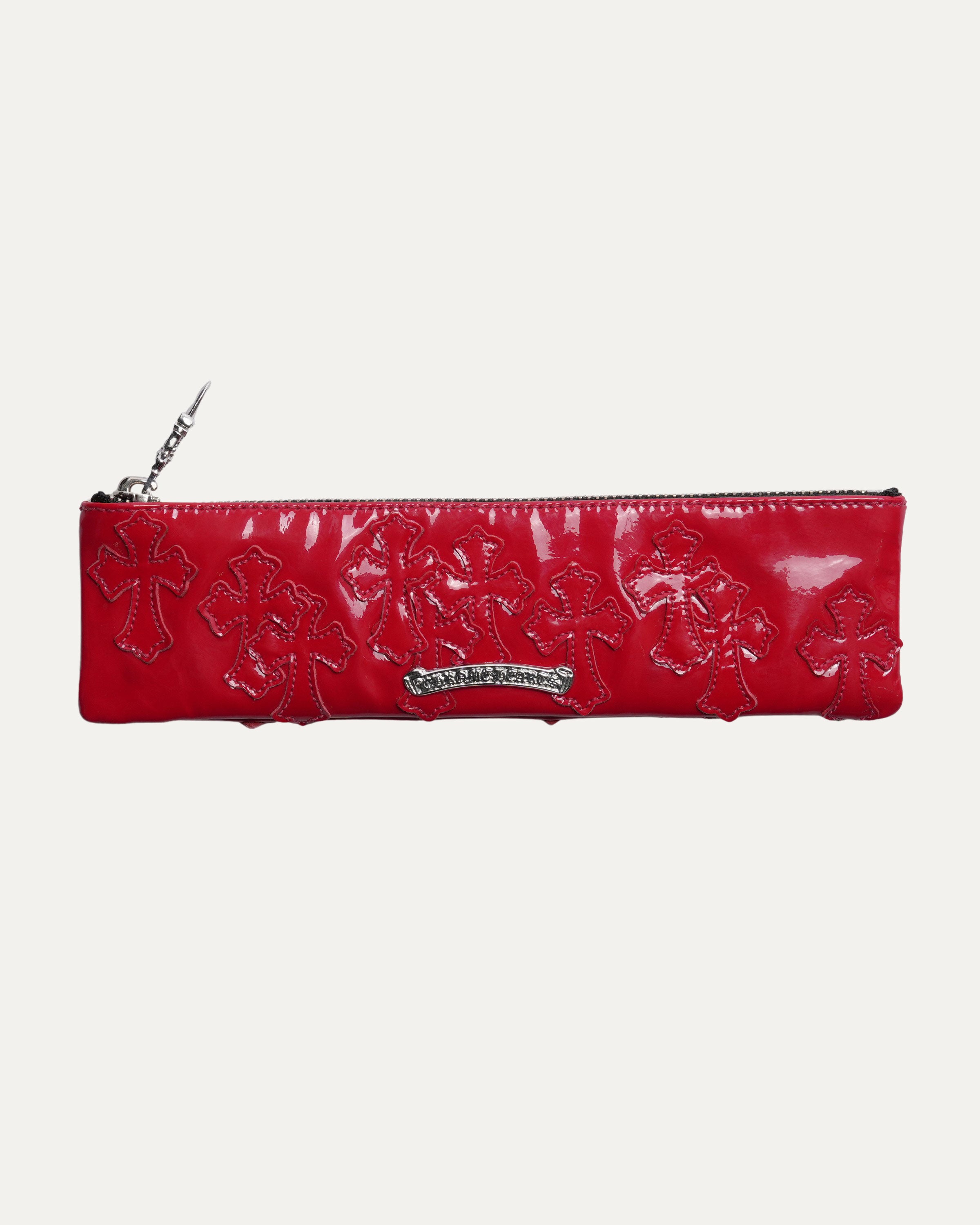Chrome Hearts Patent Leather Cross Patch Pencil Pouch – Justin Reed
