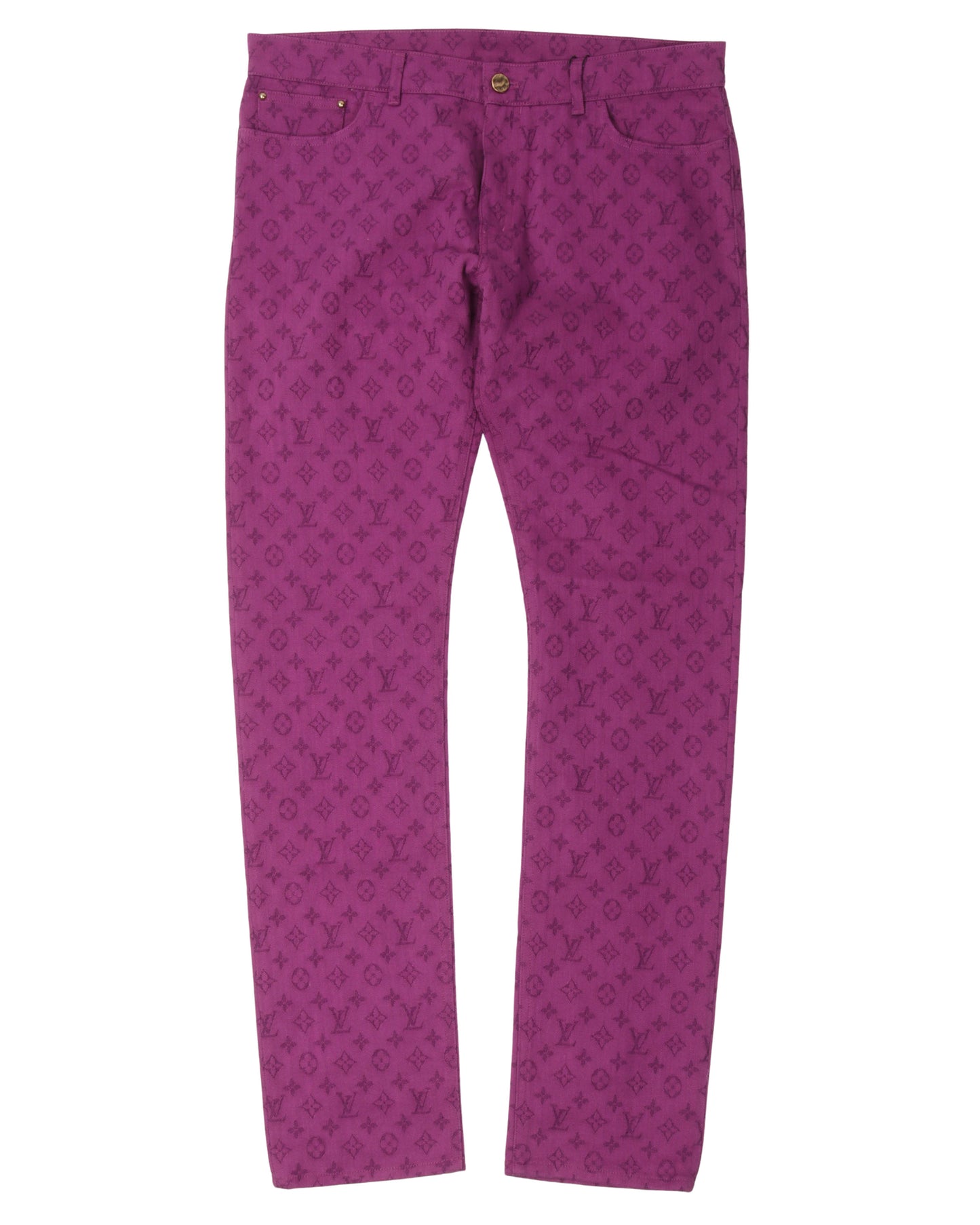 Monogram Slim Fit Jeans