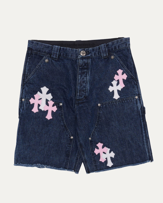 Turbo Diesel Cross Patch Double Knee Jean Shorts