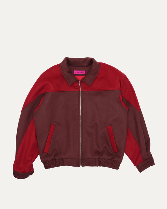 Cashmere Blend Colorblock Jacket