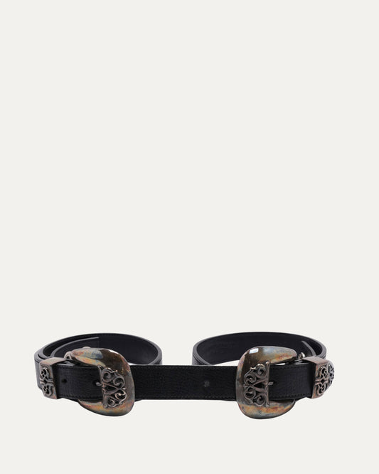 Double Buckle 3 Piece Belt
