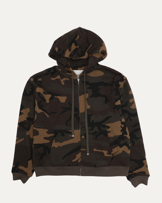 Camouflage Cross Patch Thermal Hoodie