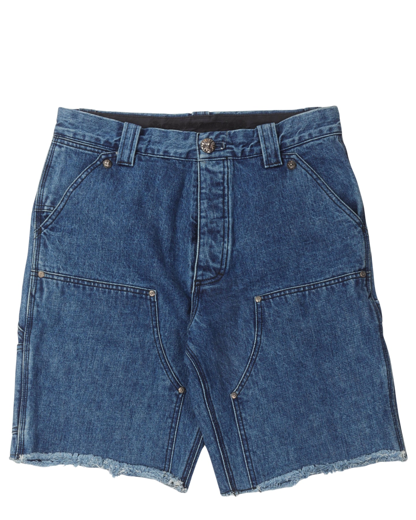 Double Knee Denim Carpenter Shorts