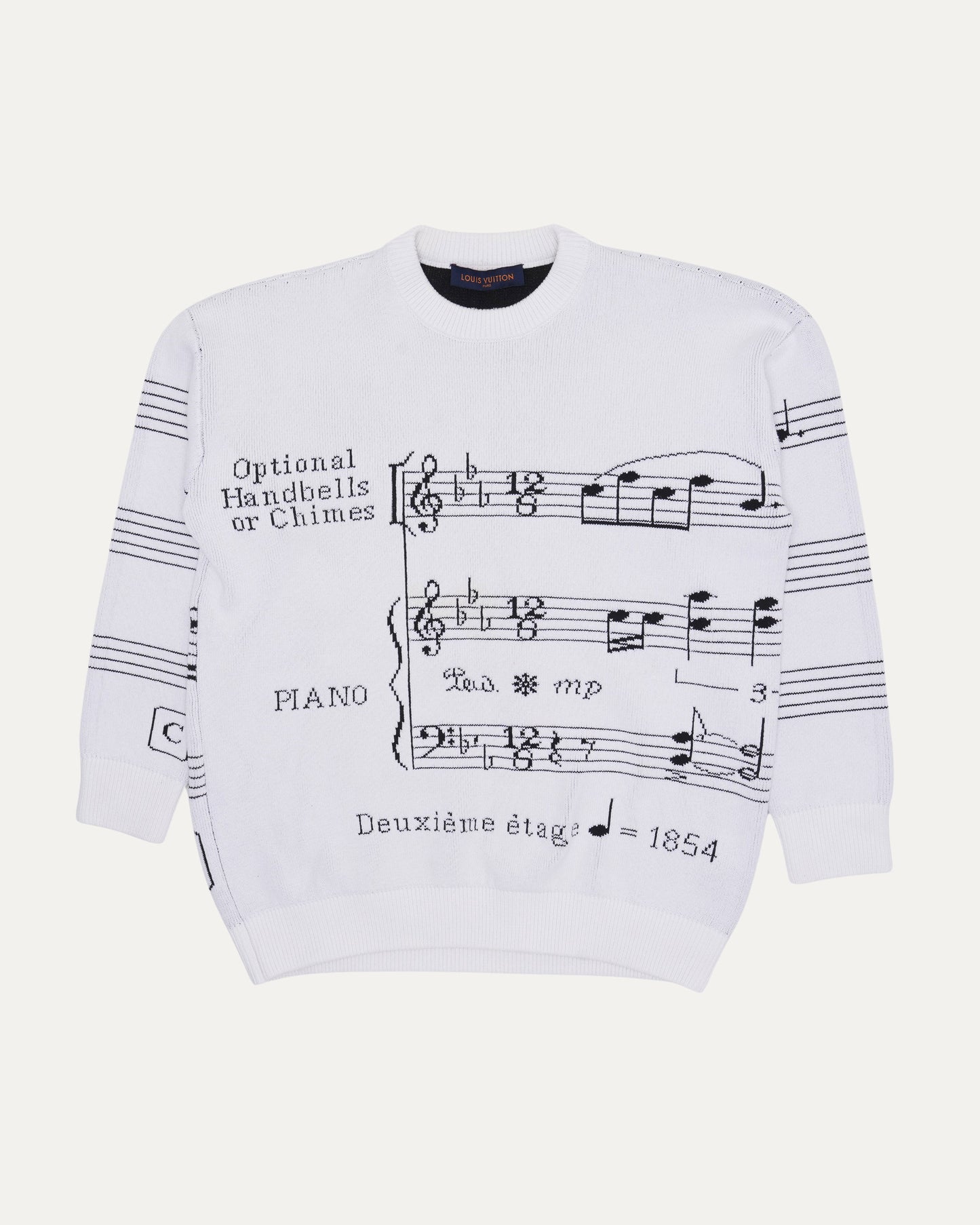Japan Exclusive Music Note Intarsia Knit Sweater