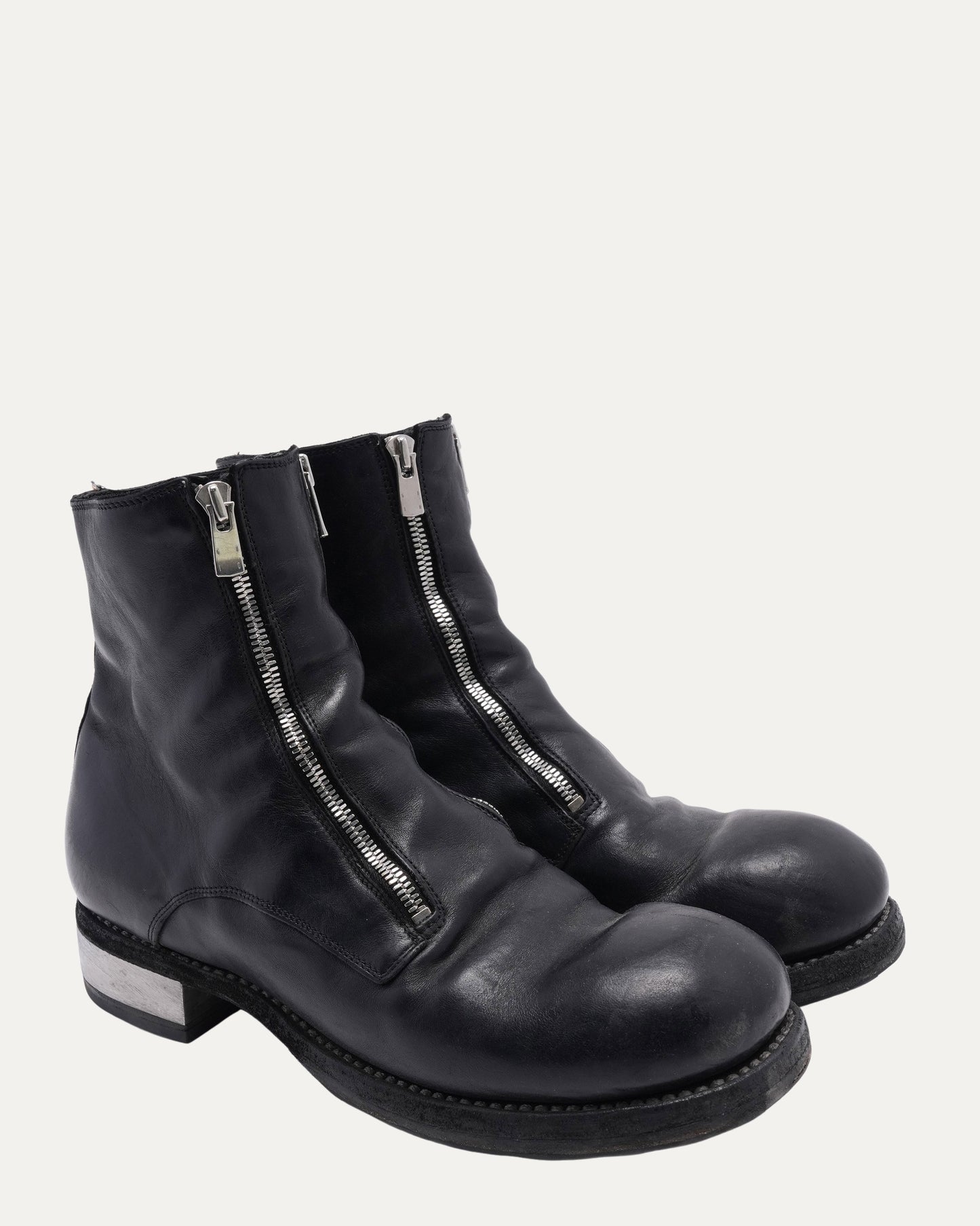 GR07FZI Full Grain Leather Double Front Zip Boots