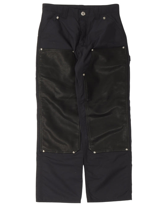 Leather Double Knee Nylon Carpenter Pants