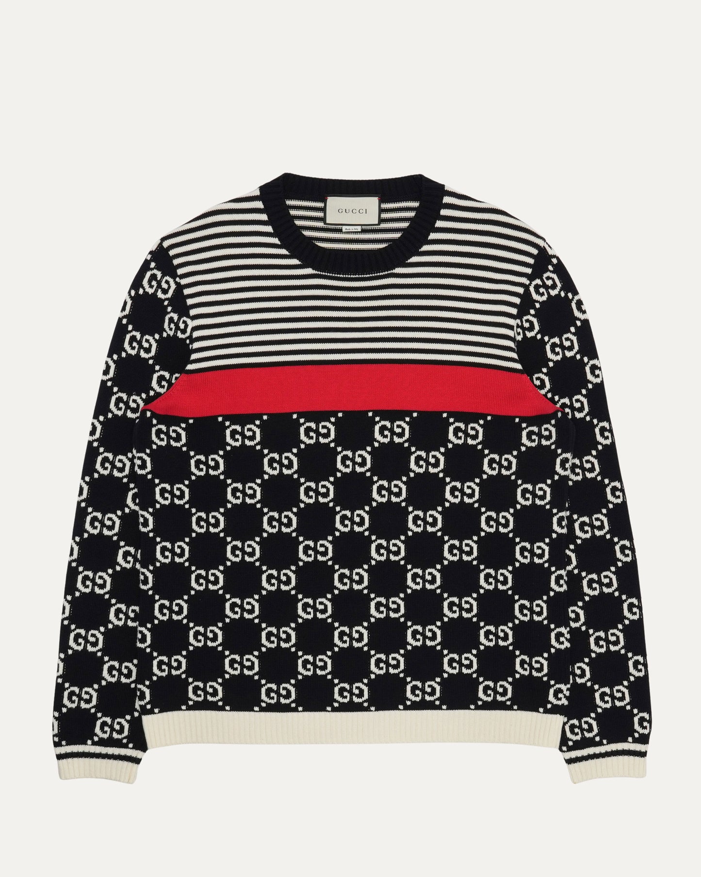 Striped Monogram Sweater