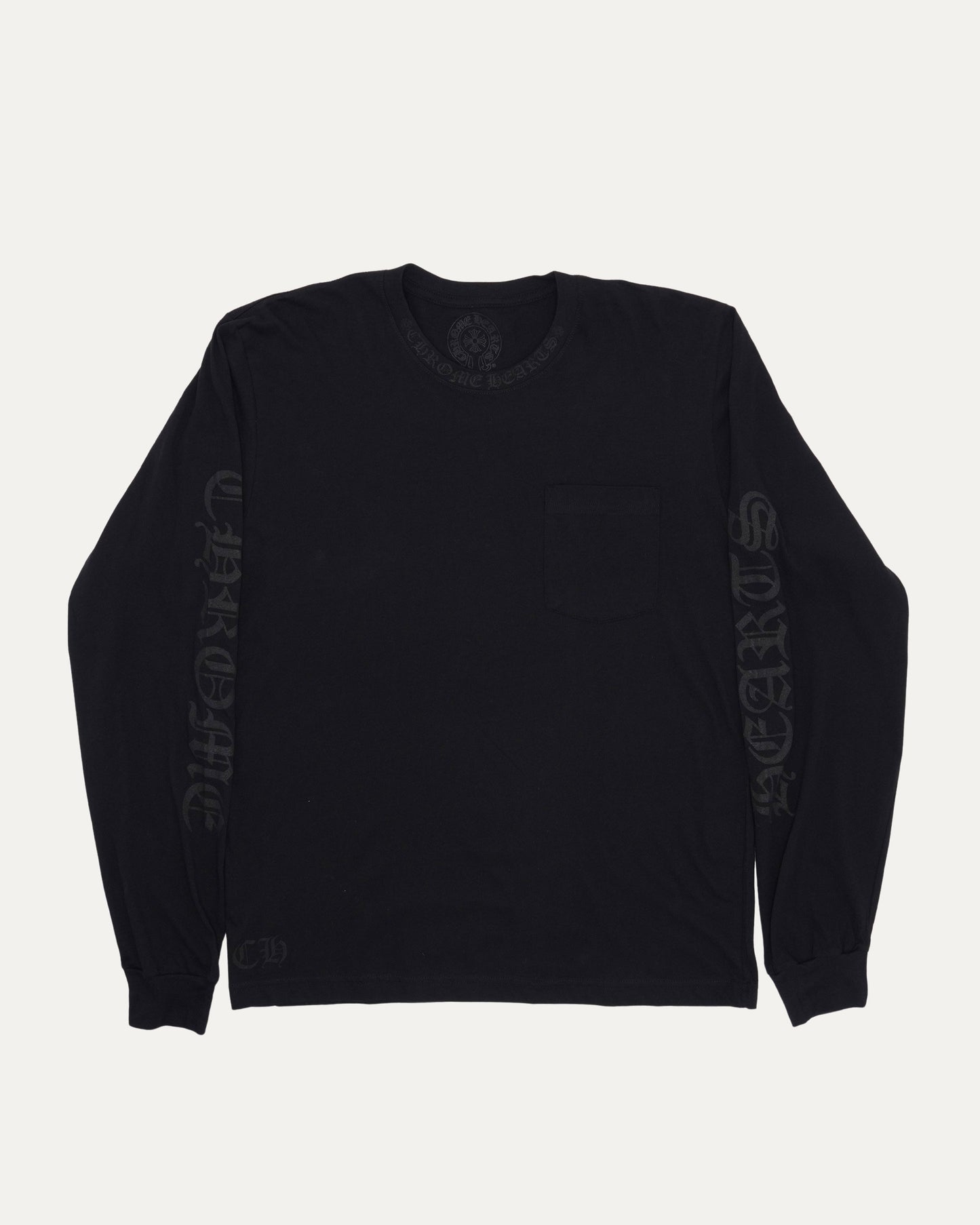 Tonal Neck Logo Long Sleeve Pocket T-Shirt