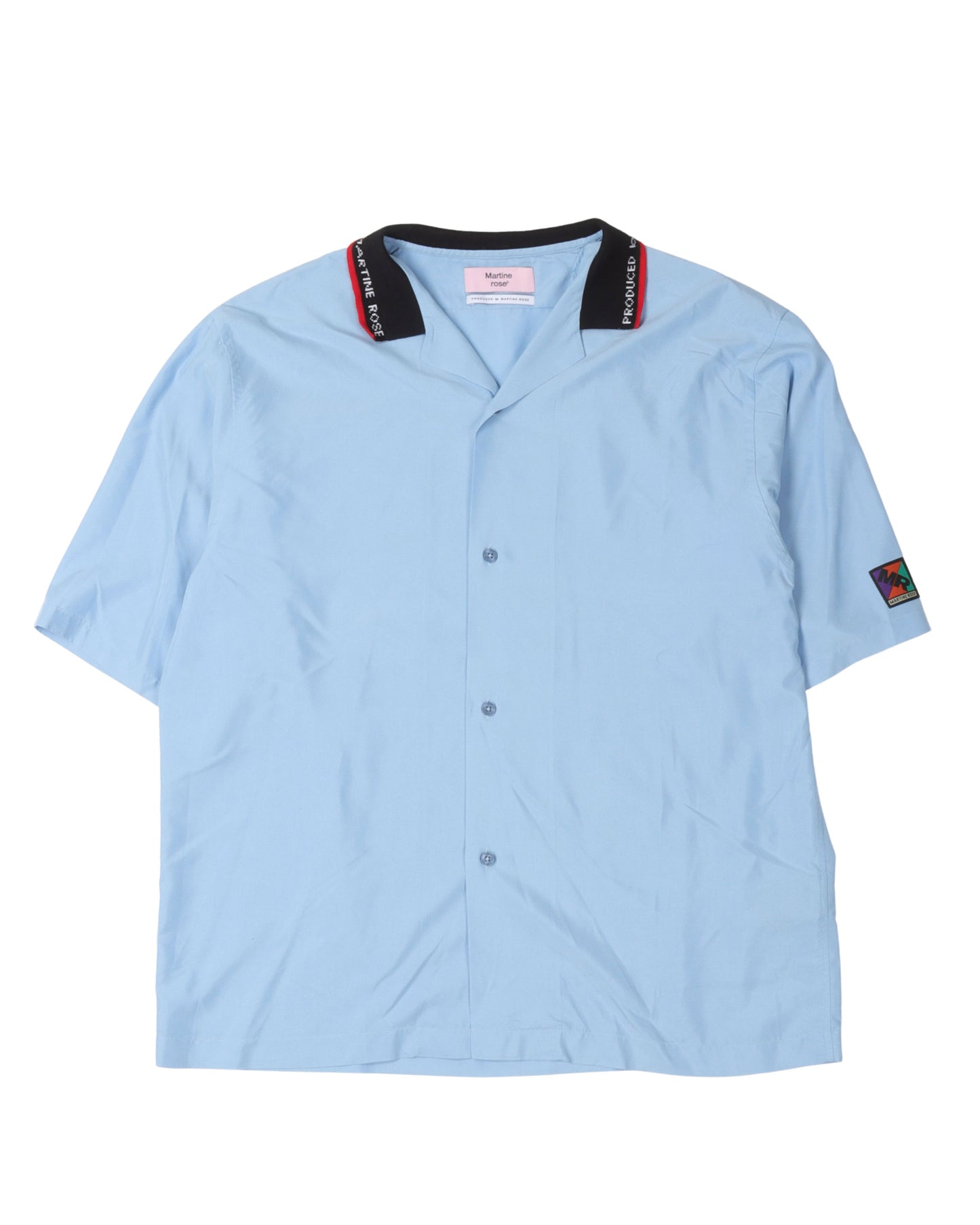 Rib Collar Short Sleeve Shirt