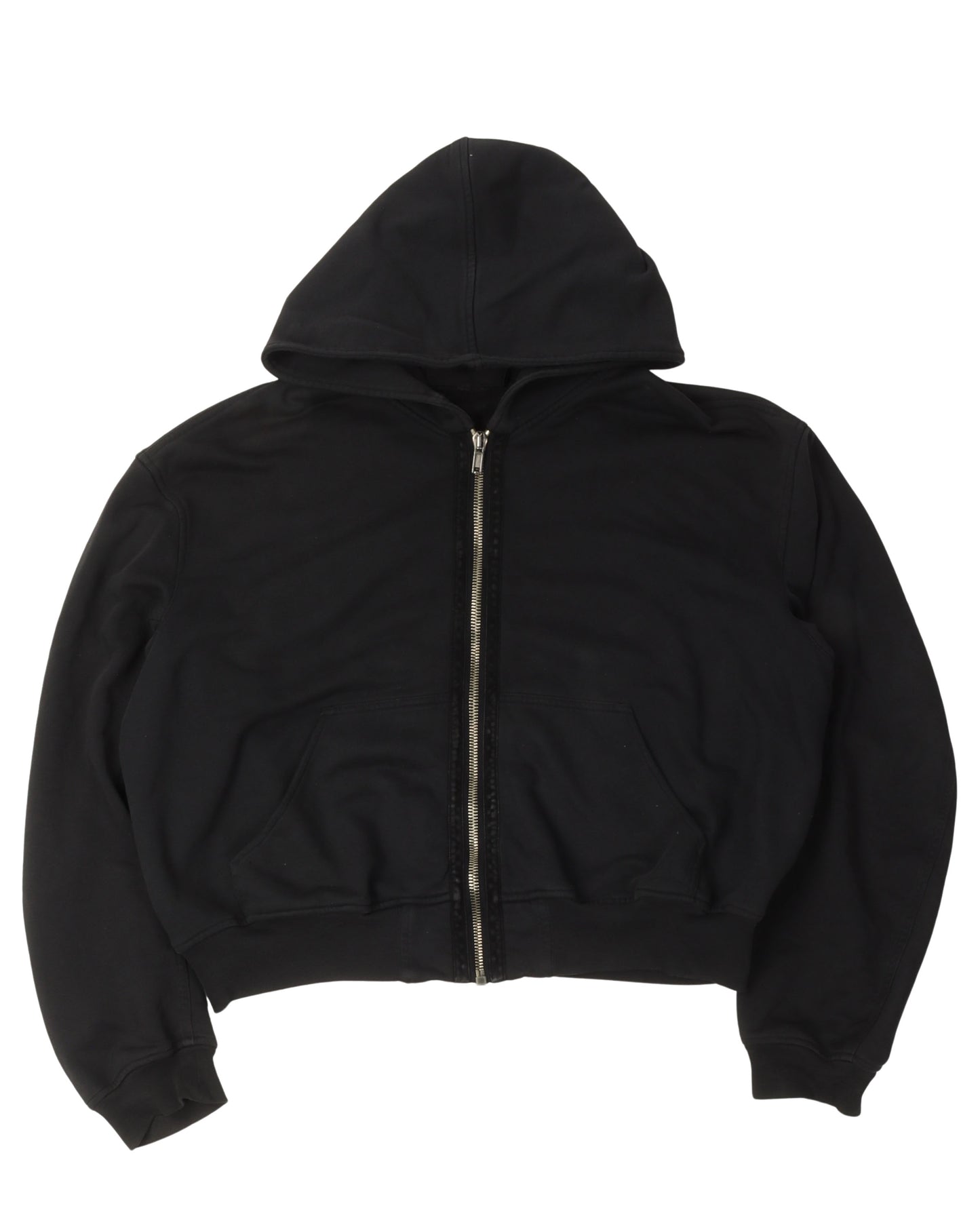 FW14 Suede Trim Zip Up Hoodie