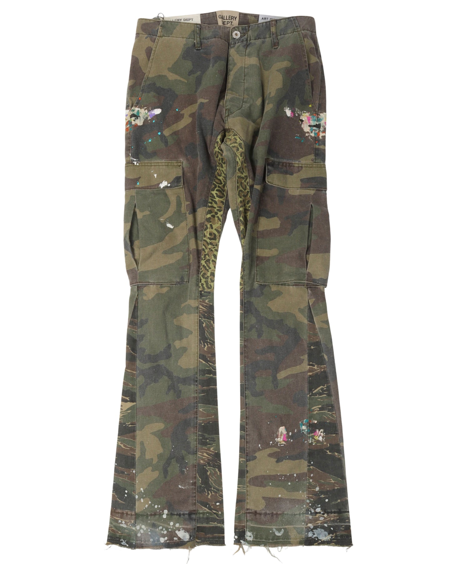 La Flare Camouflage Cargo Pants