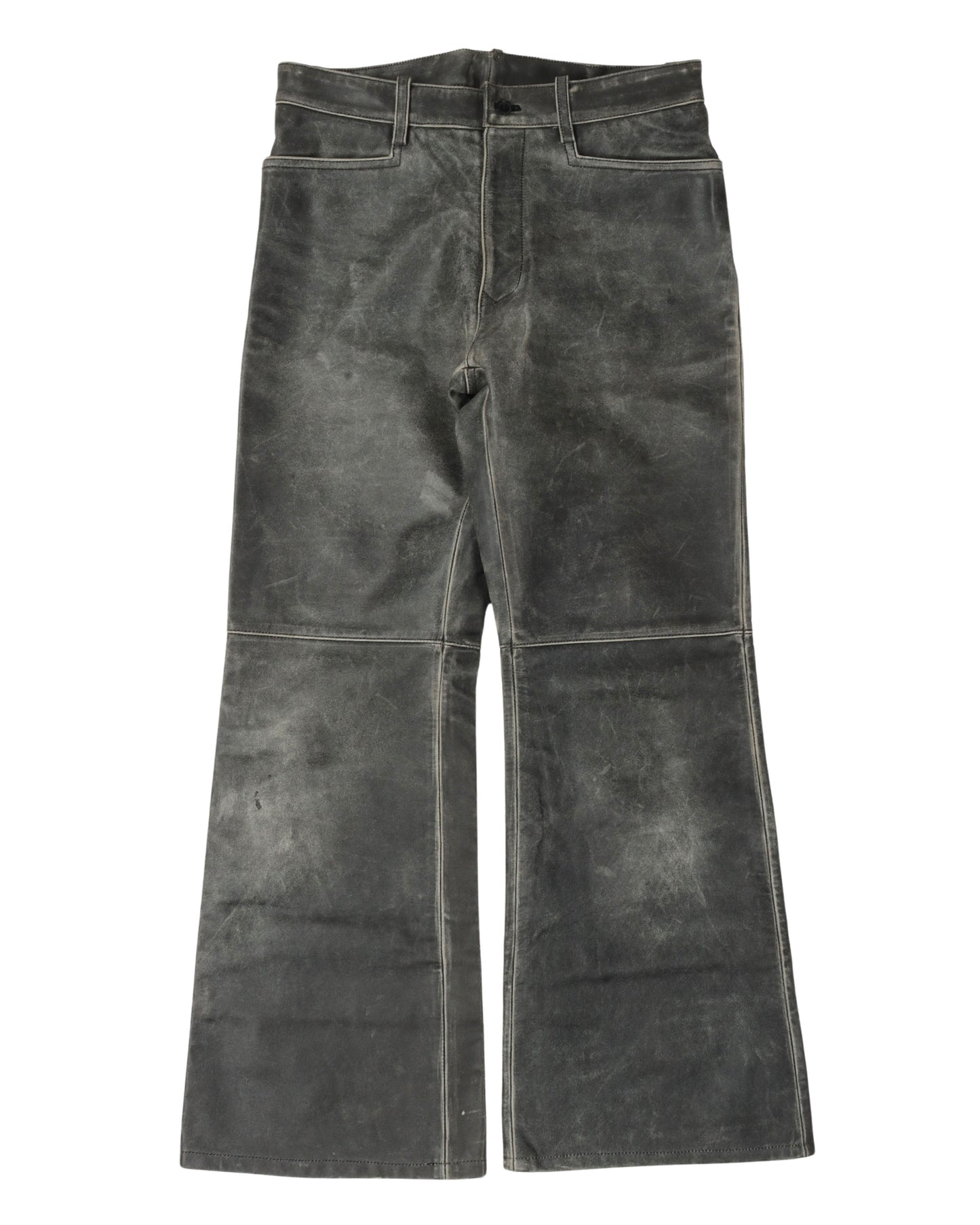 Flared Leather Pants