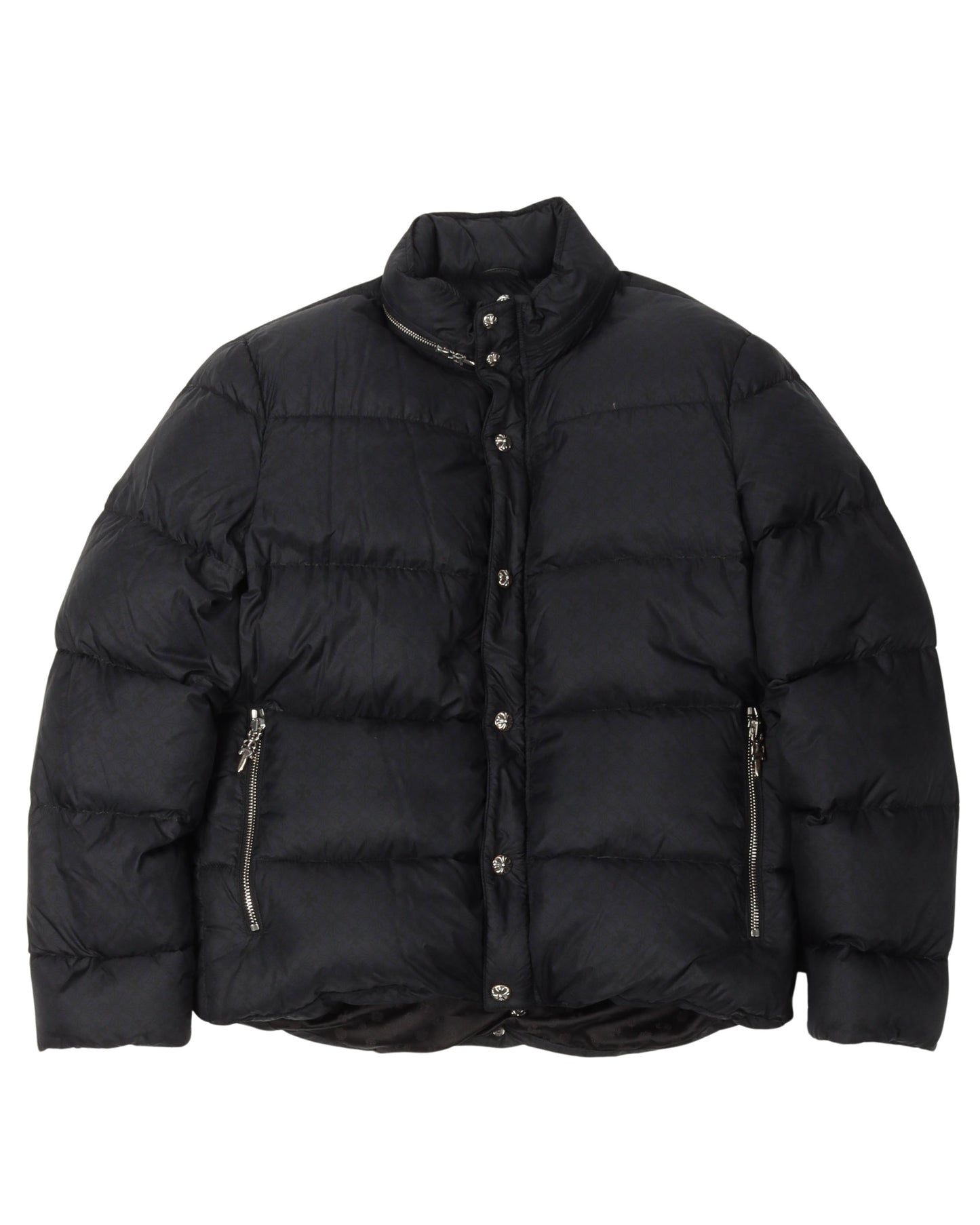 Tonal Monogram Puffer Jacket with Packable Hood