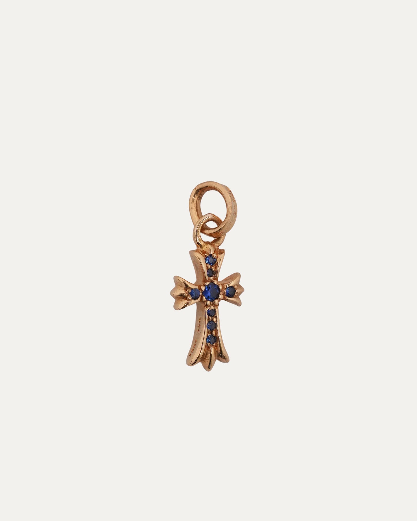 Gold Sapphire Baby Fat Pendant