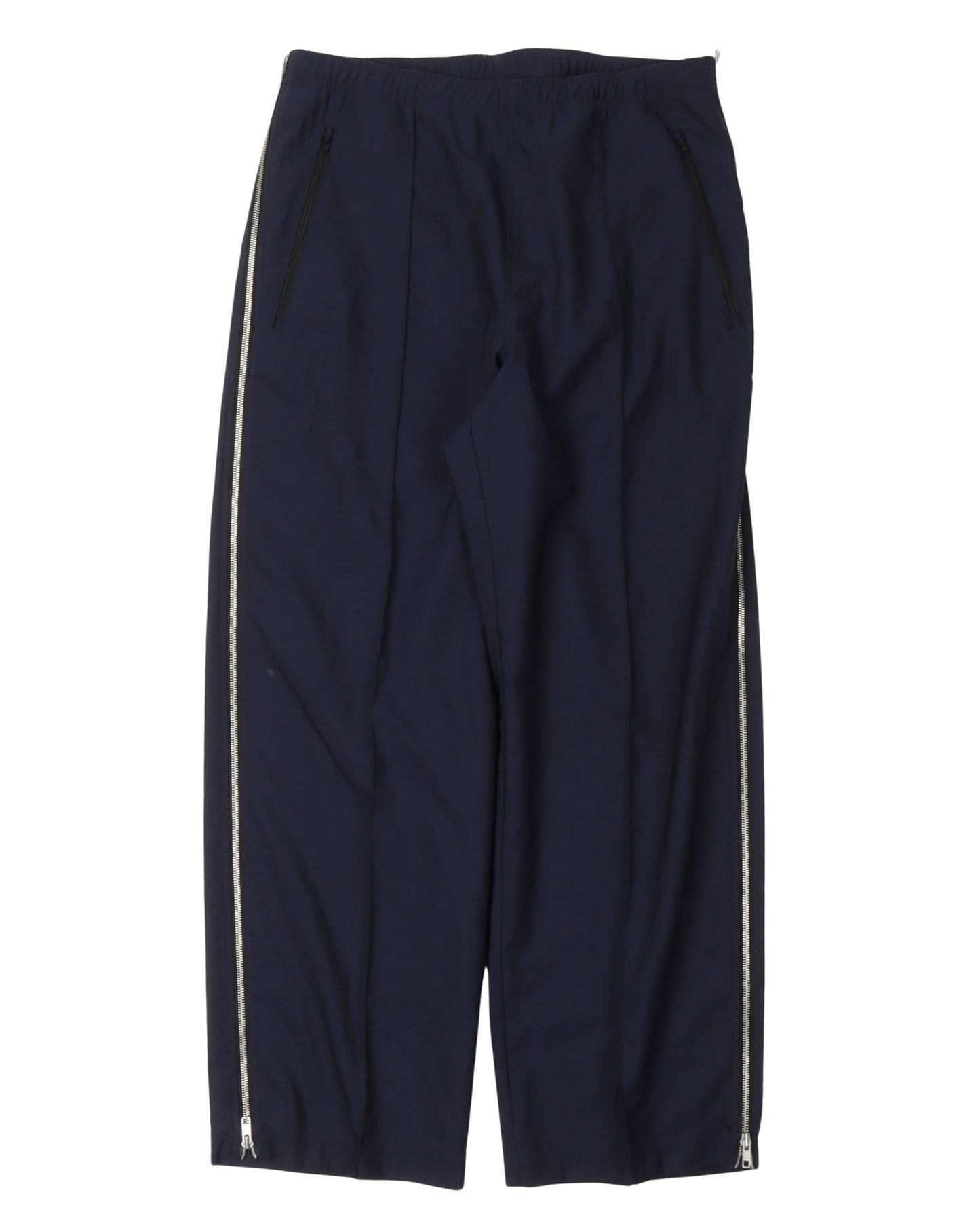 Zipper Pleated Trousers