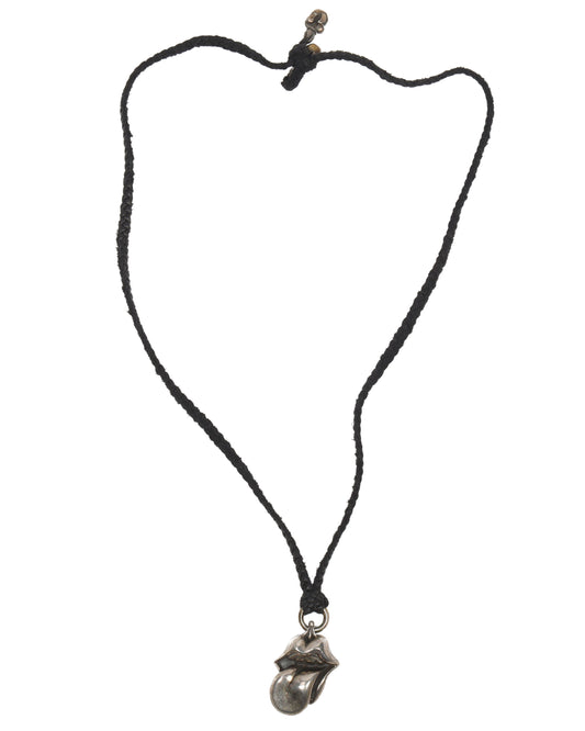 Rolling Stones Pendant with Leather Necklace