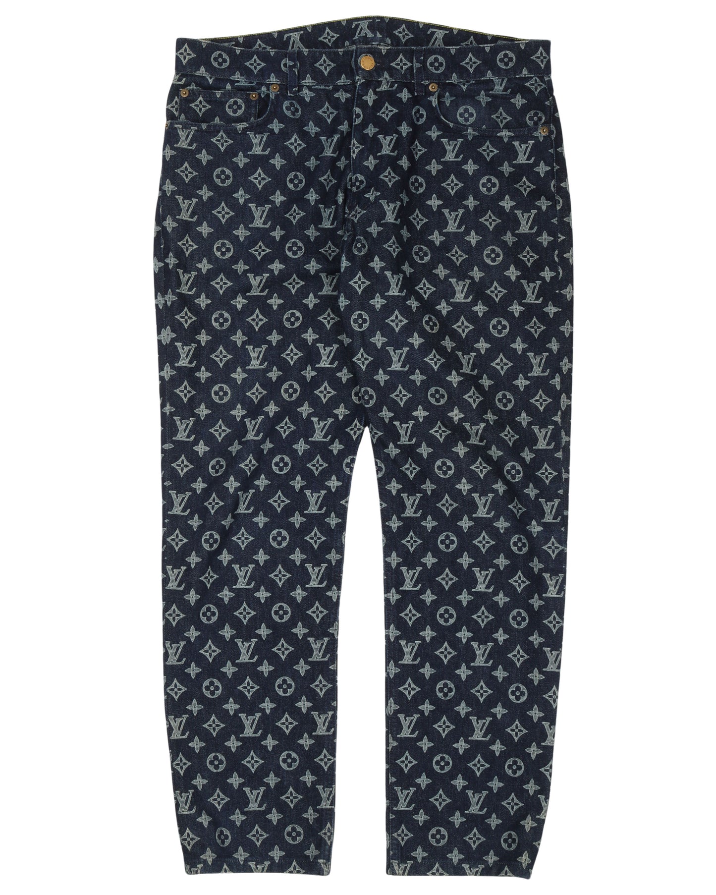 Indigo Monogram Jeans
