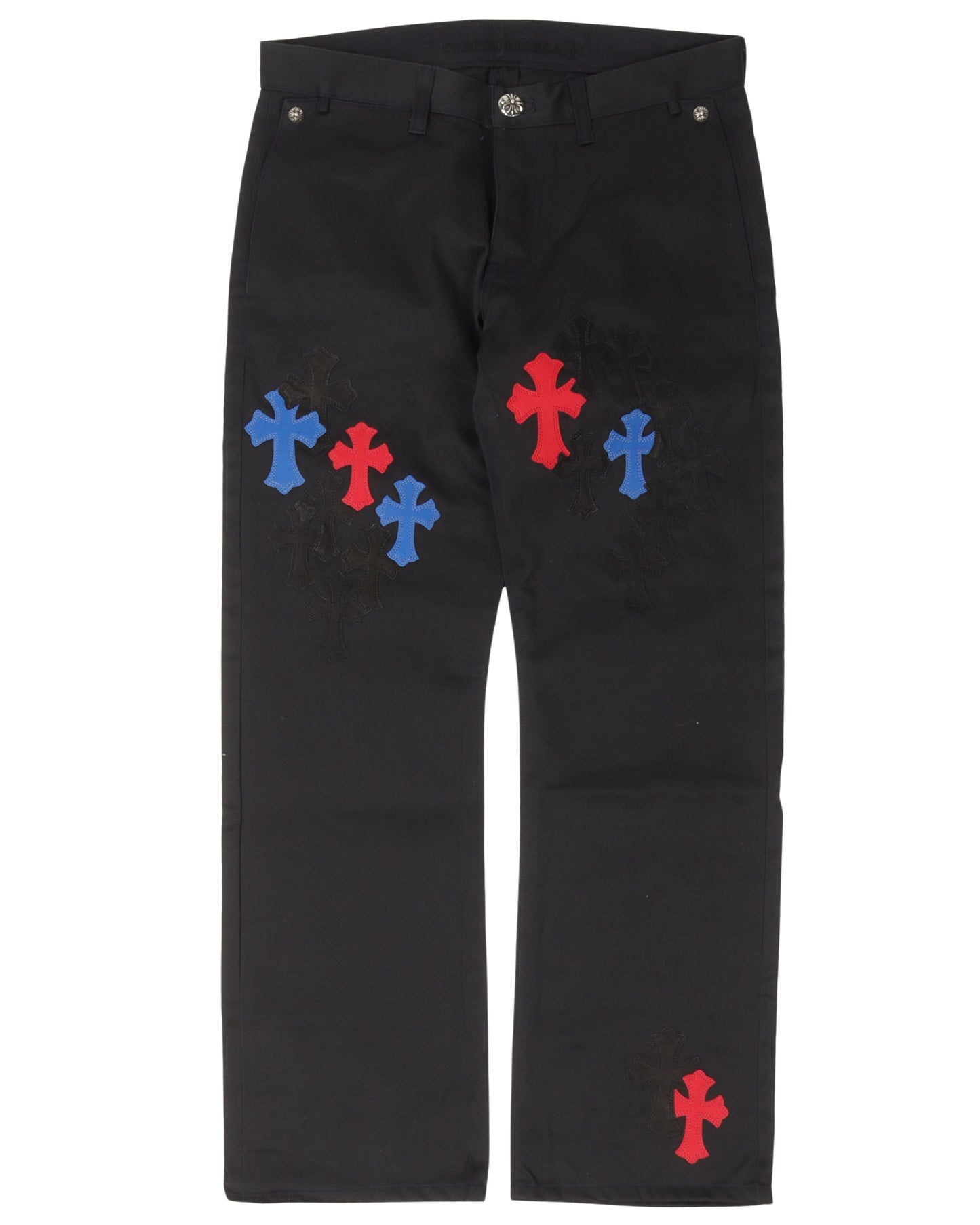 Multicolor Cross Patch Chino Pants